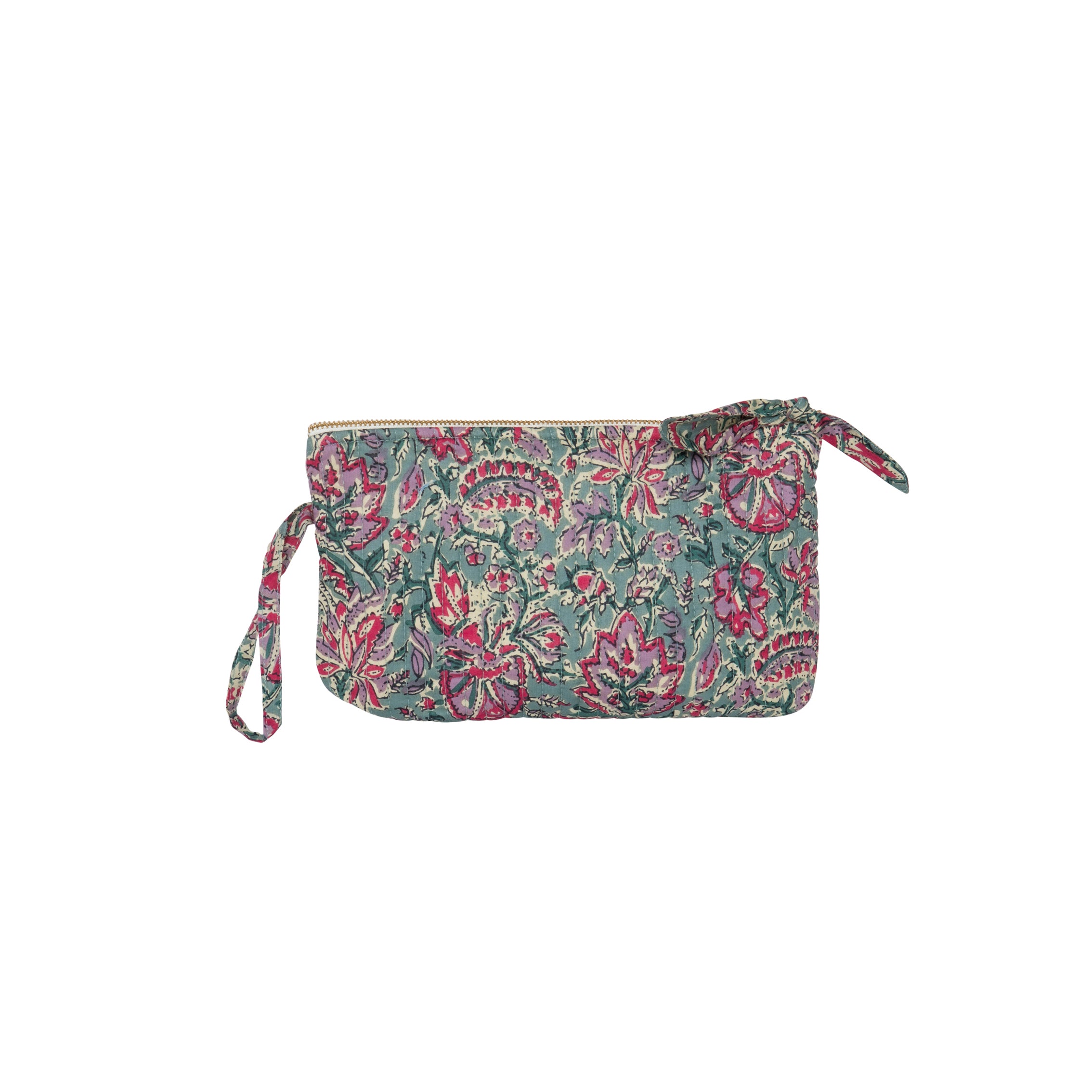 Trousse de maquillage molletonnée - Vert