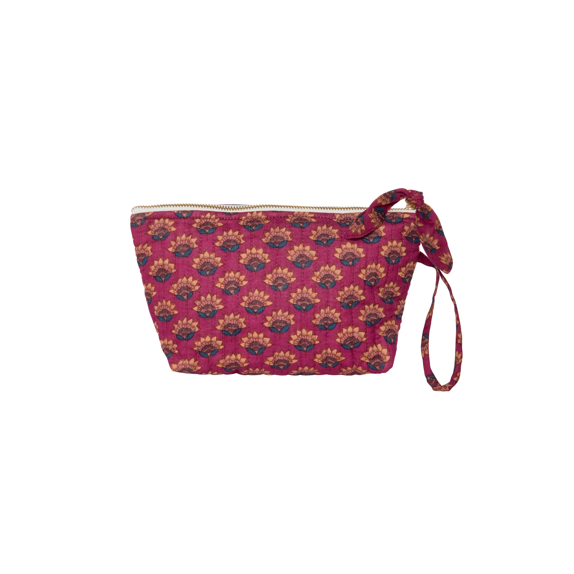 Petite trousse de toilette molletonnée - Rose