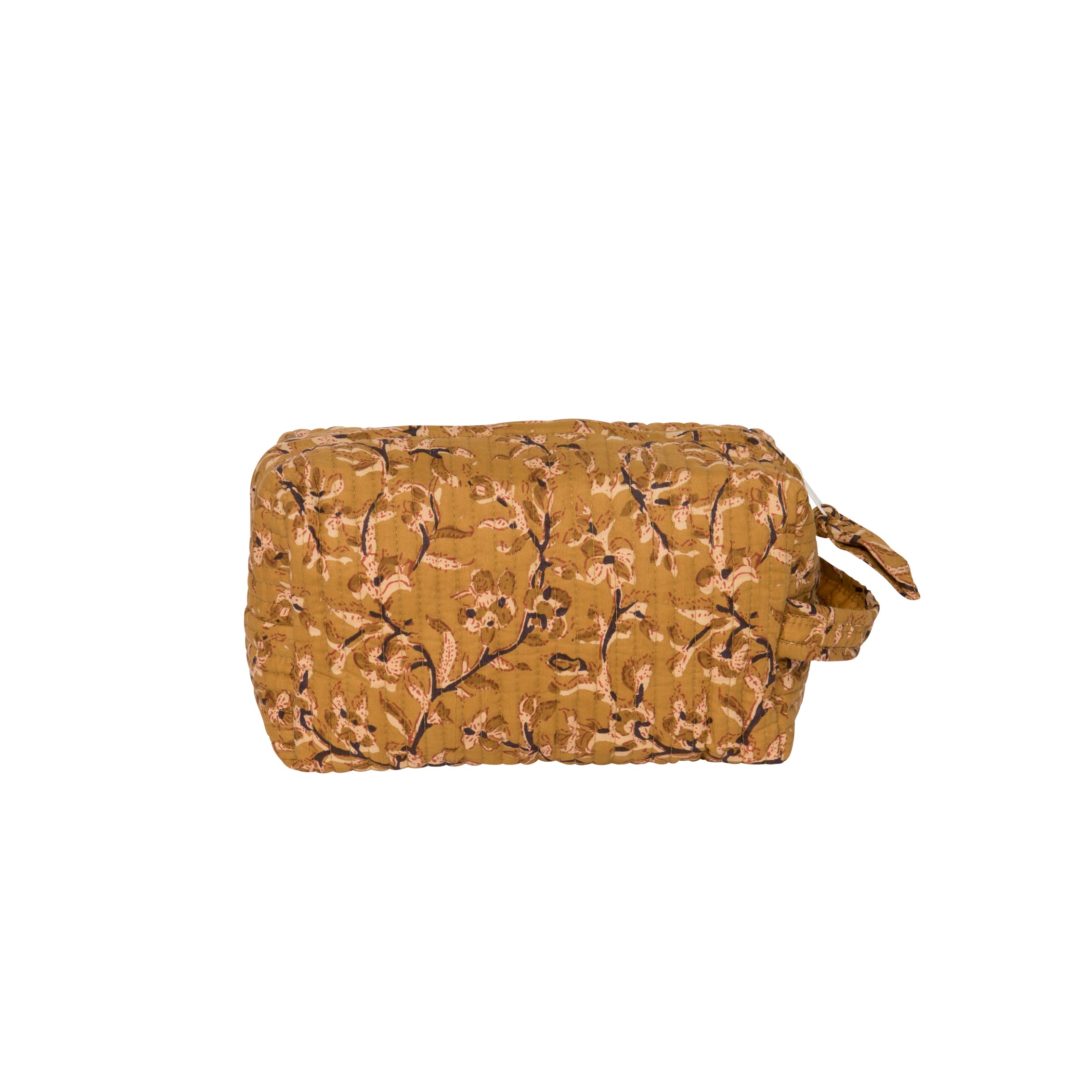 Grande trousse de toilette molletonnée - Ocre