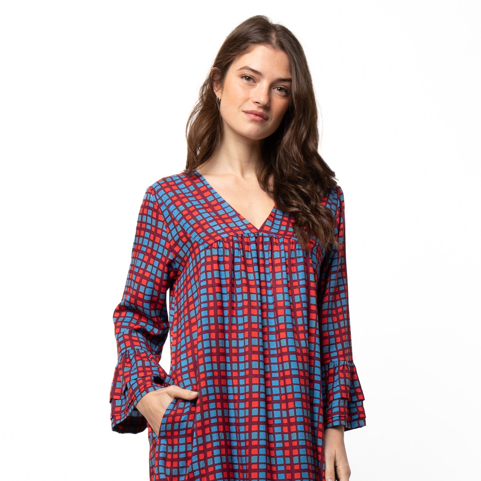 Nella Chokdi Dress - Burgundy