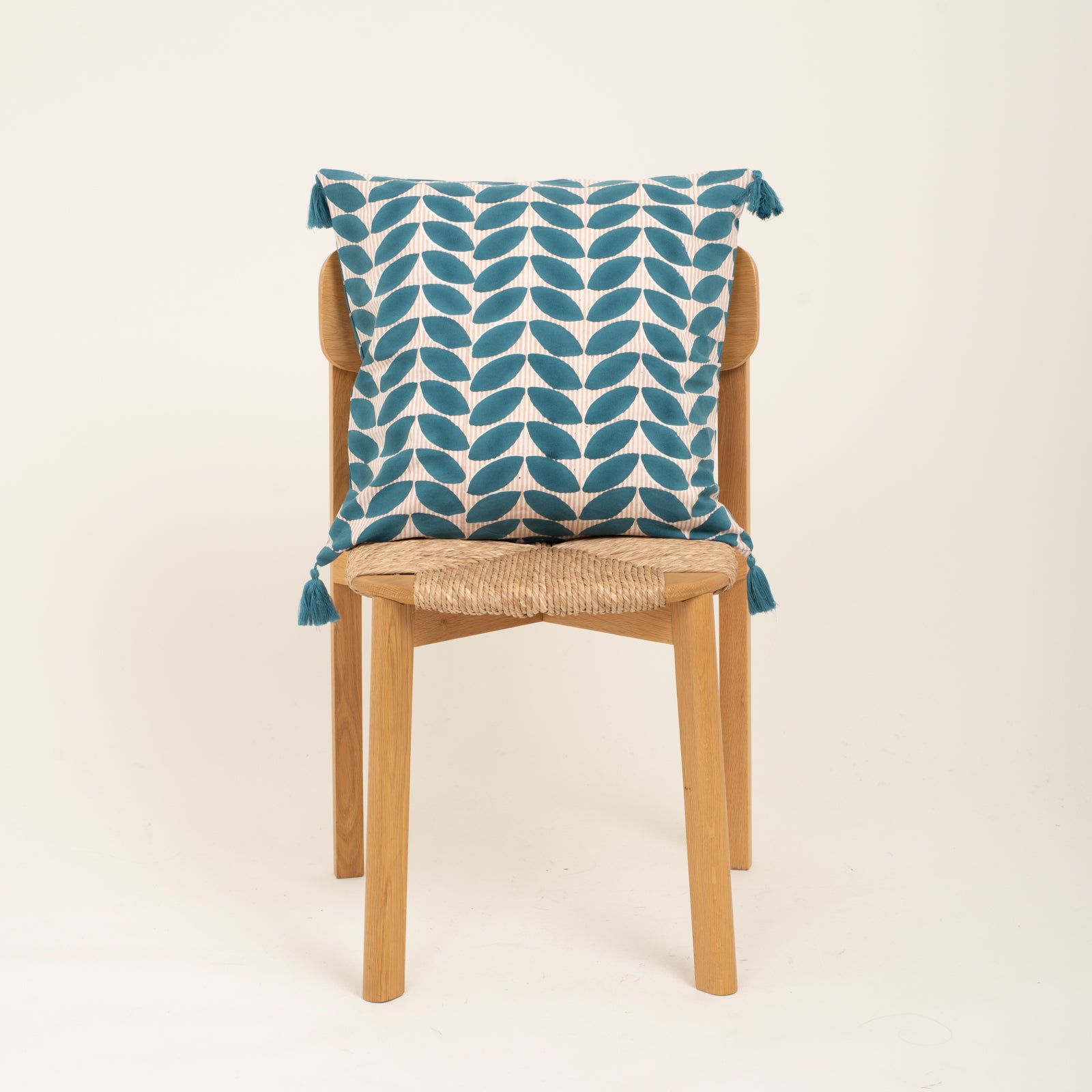 Cushion Cover Ananda 50x50 100% Organic Coton Blockprint - Blue BLUE