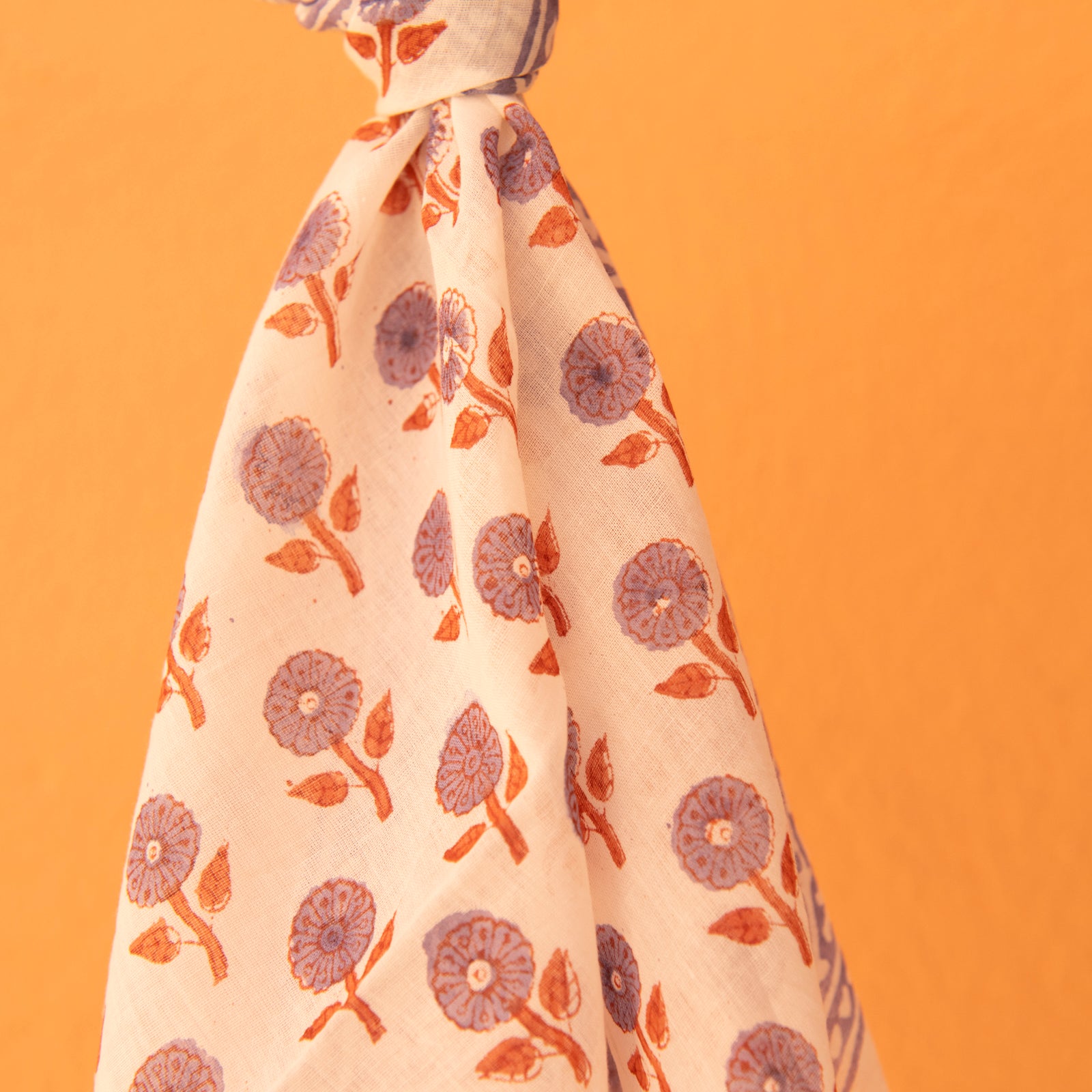 Bandana Scarf Grace Organic Coton - Blockprint - Lilac LILAC