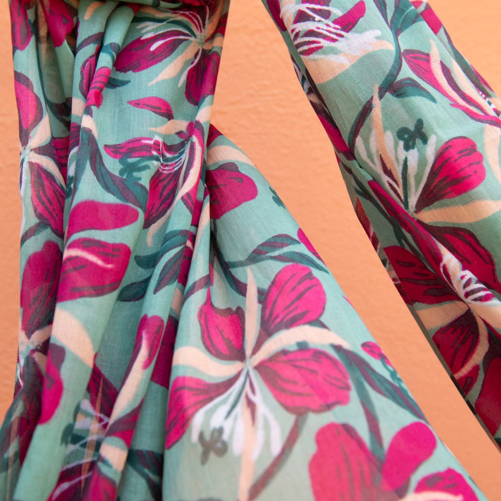 Large Scarf / Sarong Myra 100% Cotton - Green GREEN