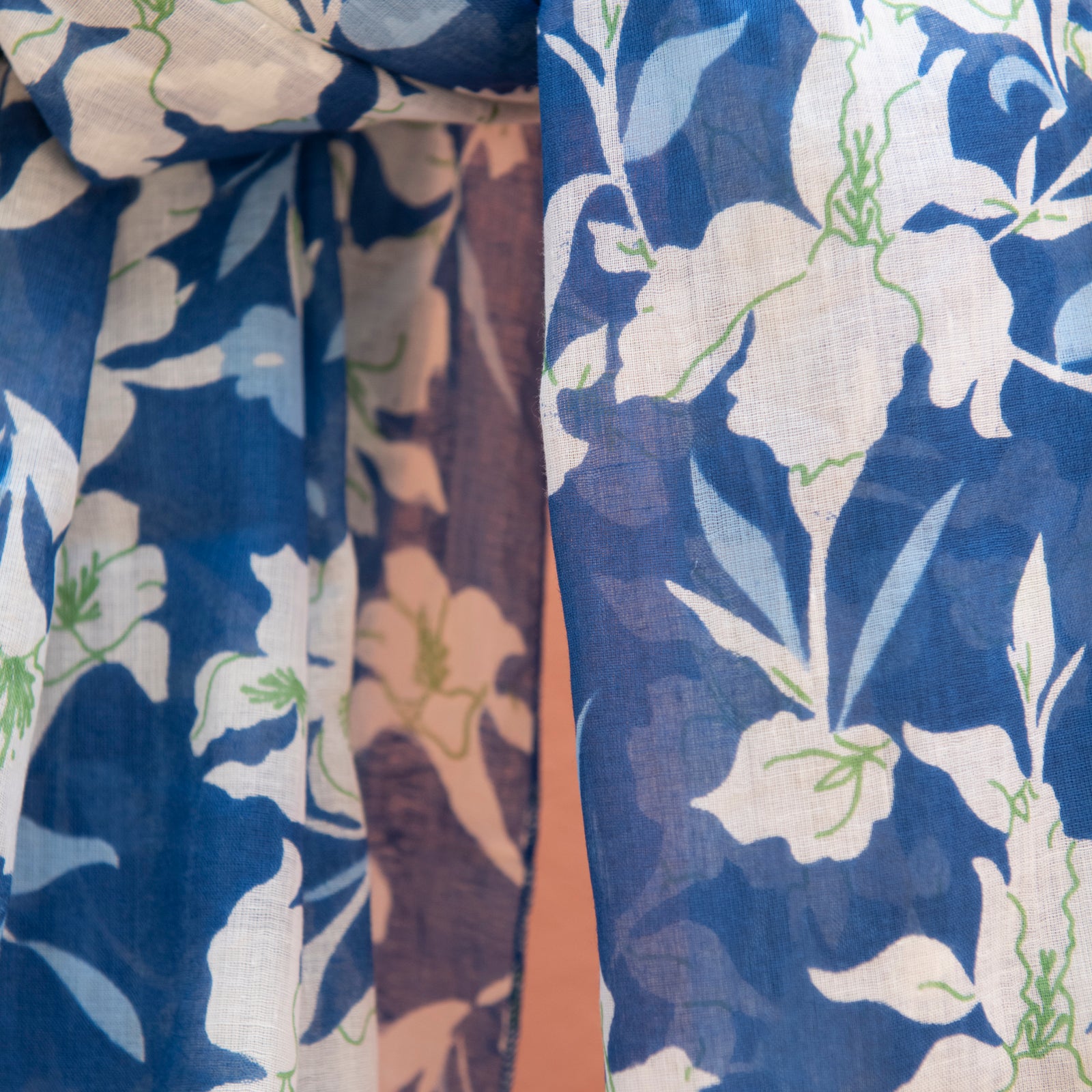 Large Scarf / Sarong Rayol 100% Cotton - Blue BLUE