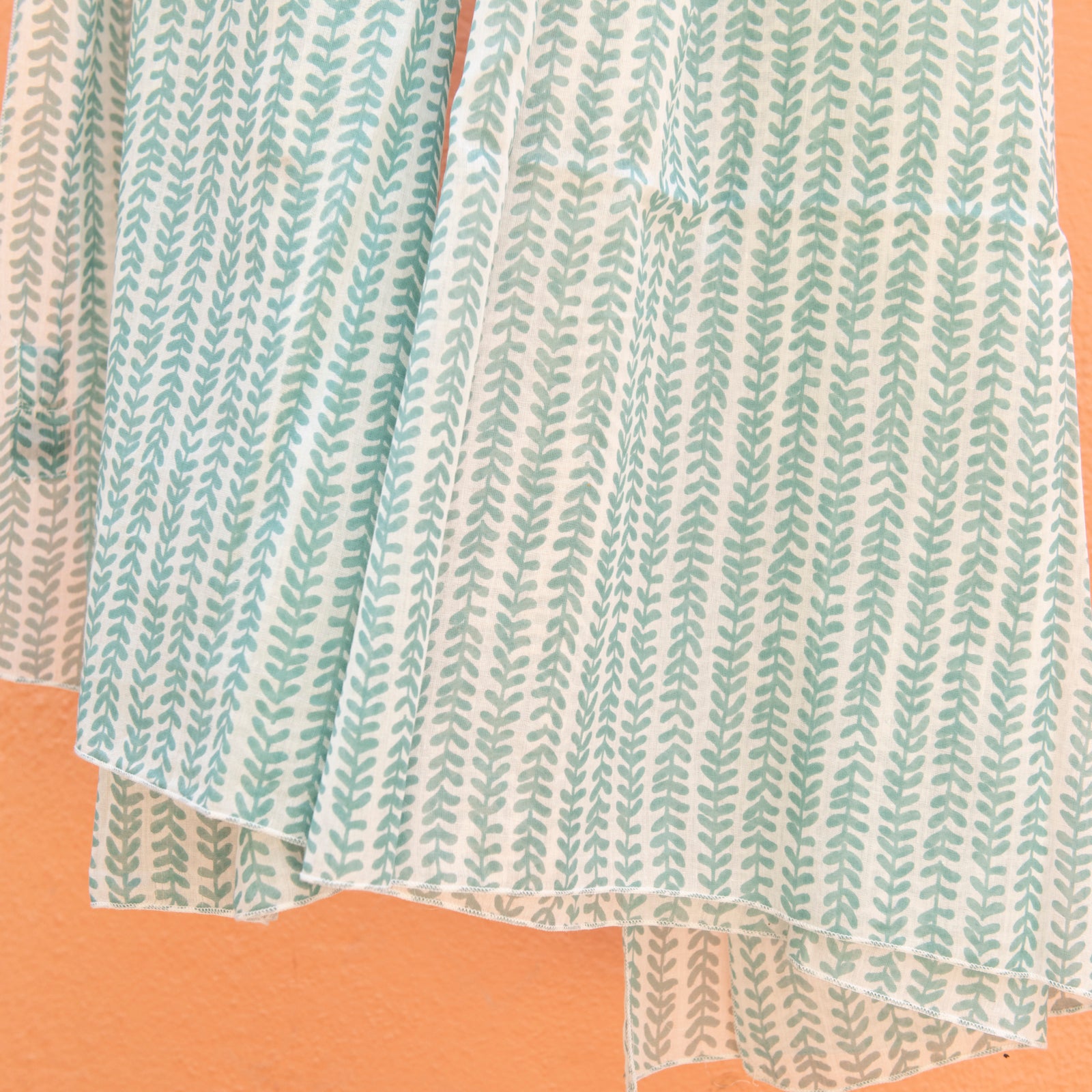 Large Scarf / Sarong Bormette 100% Cotton - Green GREEN