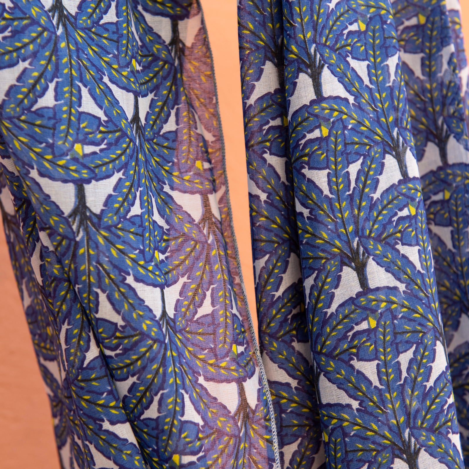 Large Scarf / Sarong Palmer 100% Cotton - Blue BLUE