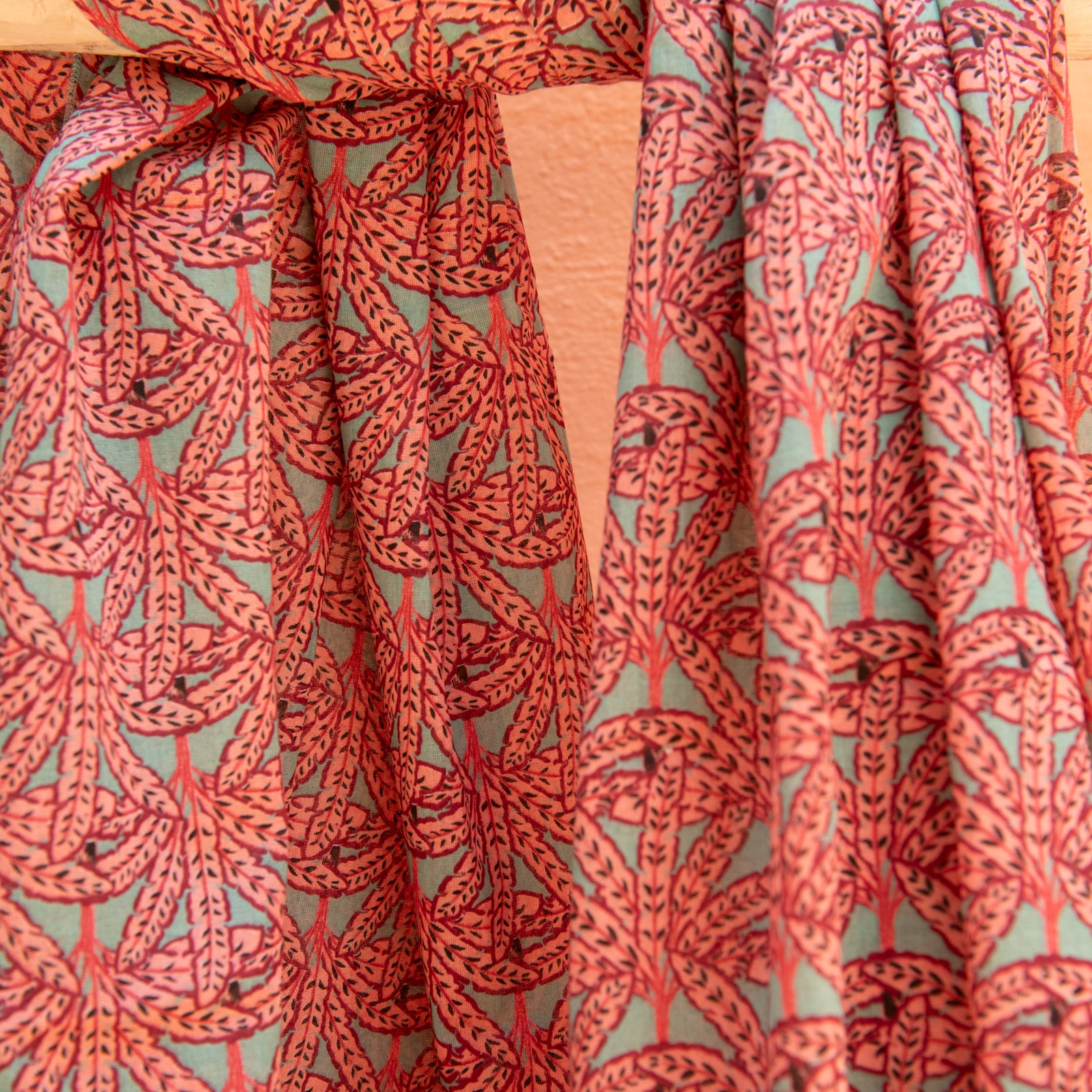 Large Scarf / Sarong Palmer 100% Cotton - Green GREEN