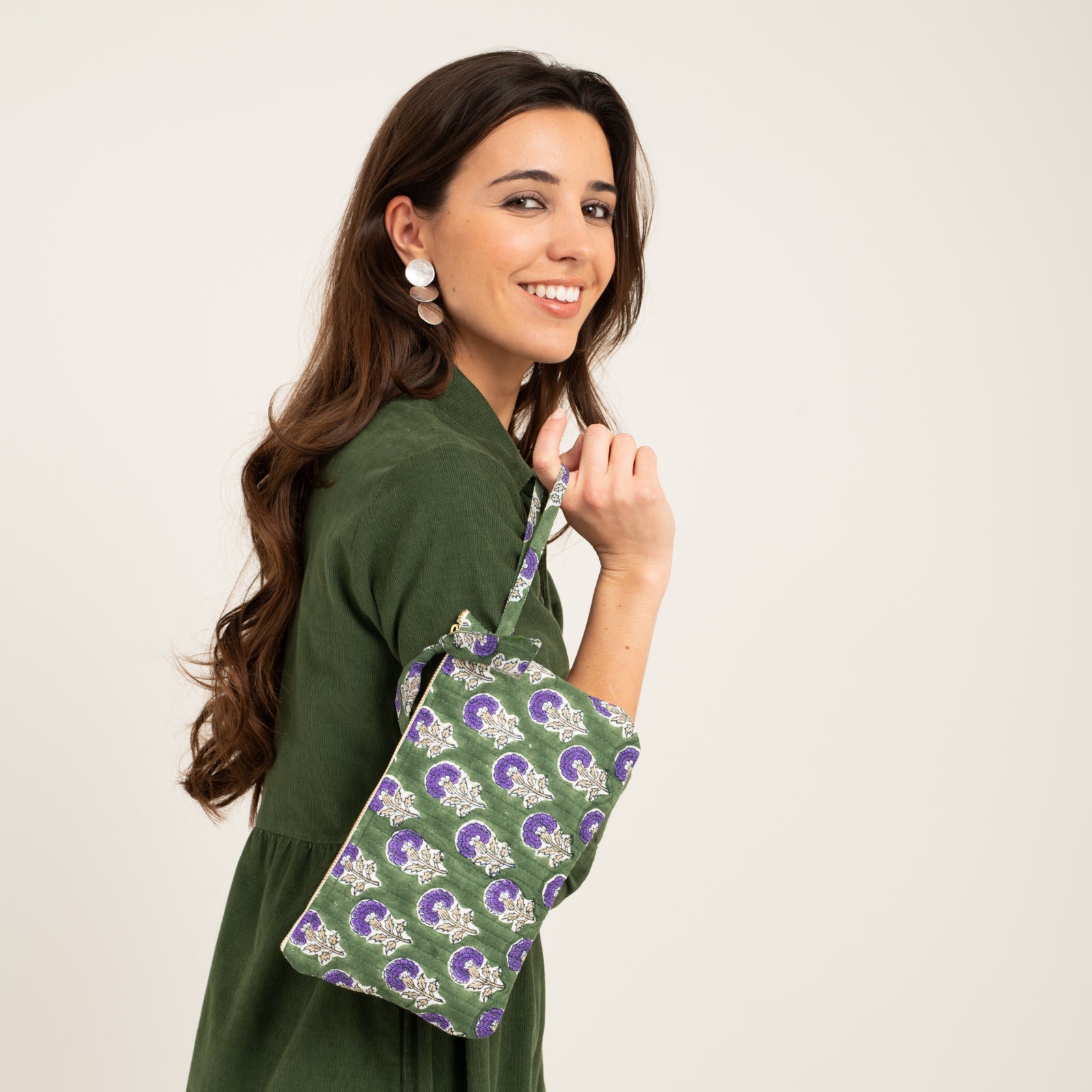Make Up Bag Sati 100% Organic Cotton - Green GREEN