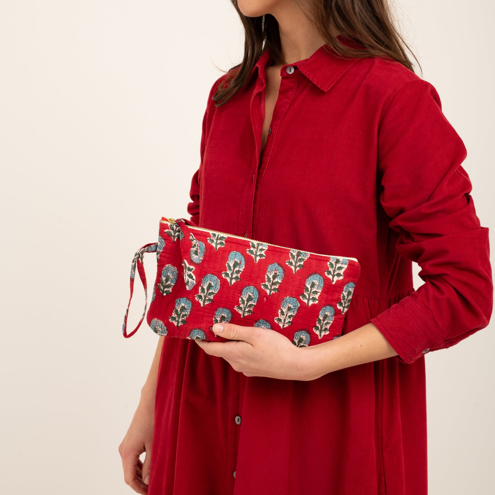 Make Up Bag Sati 100% Organic Cotton - Red RED