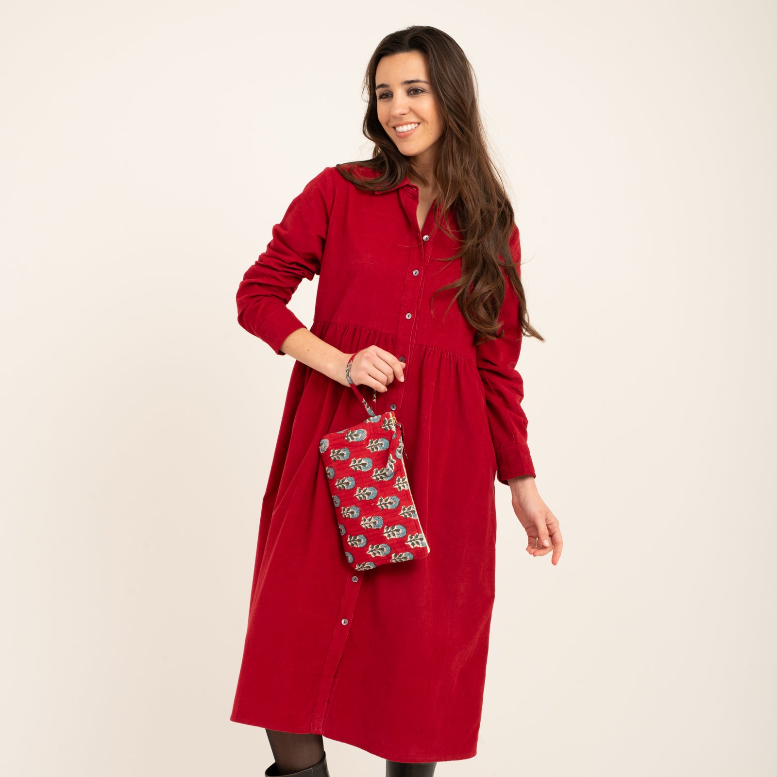 Make Up Bag Sati 100% Organic Cotton - Red RED