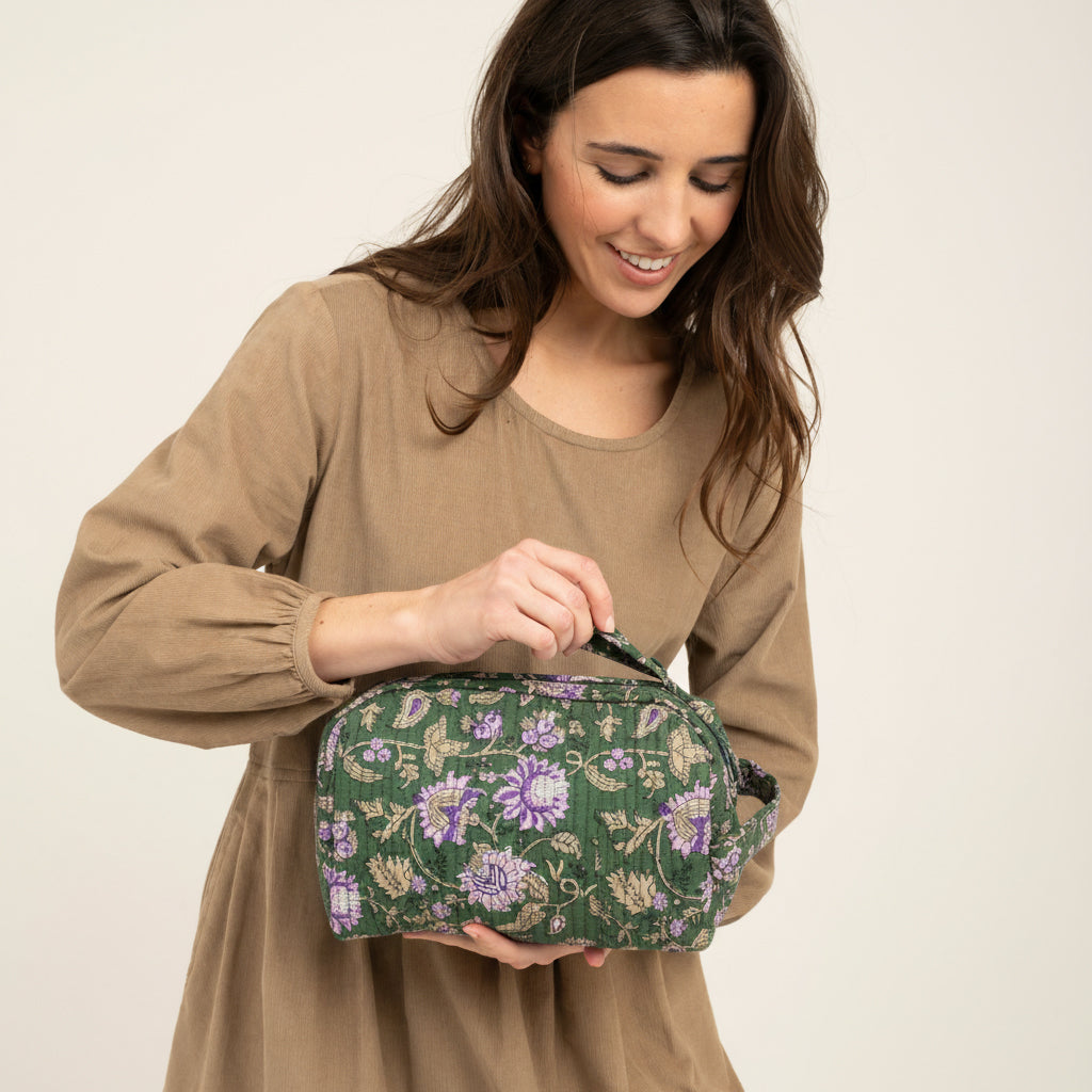 Toilet Bag Tara 100% Organic Cotton - Green GREEN