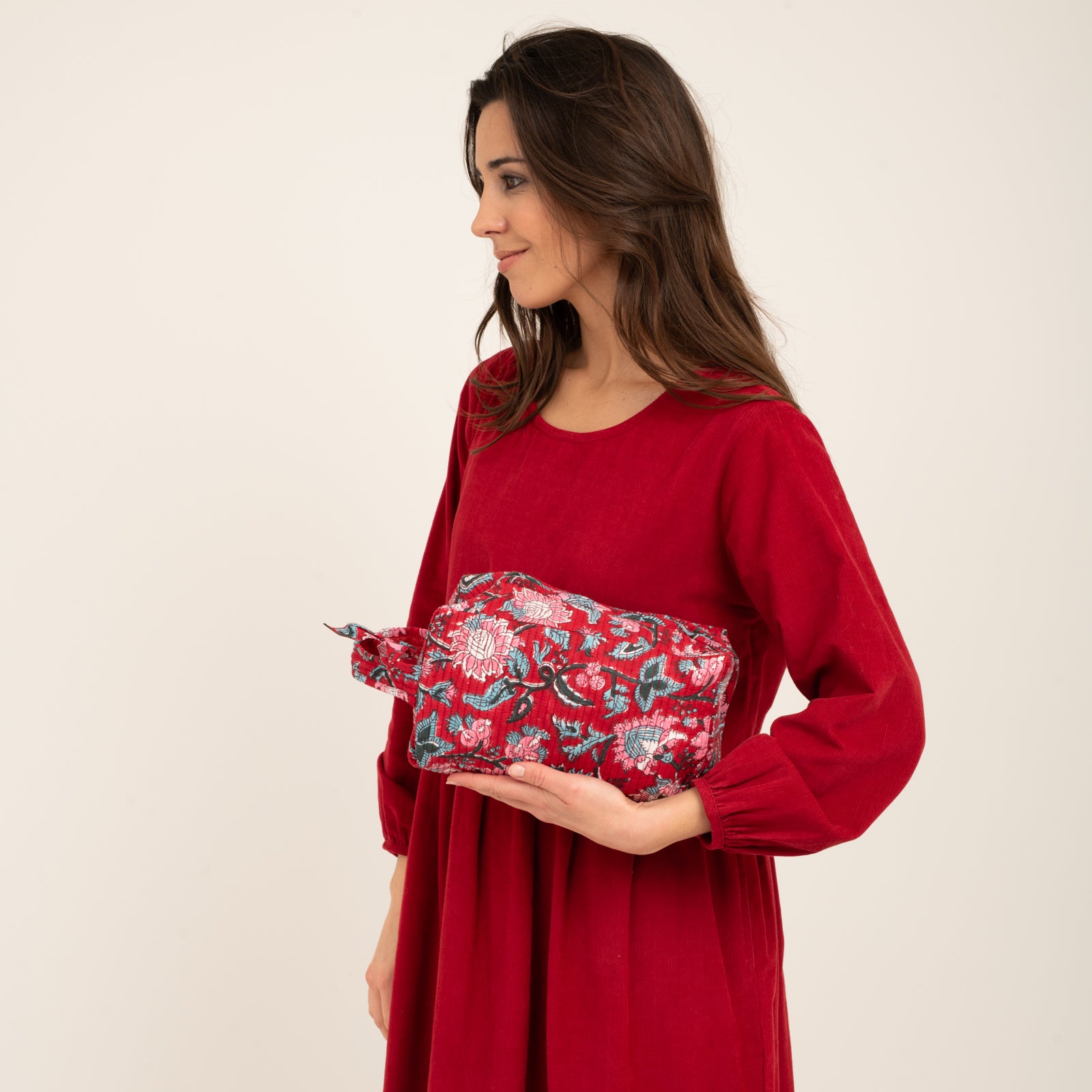 Toilet Bag Tara 100% Organic Cotton - Red RED