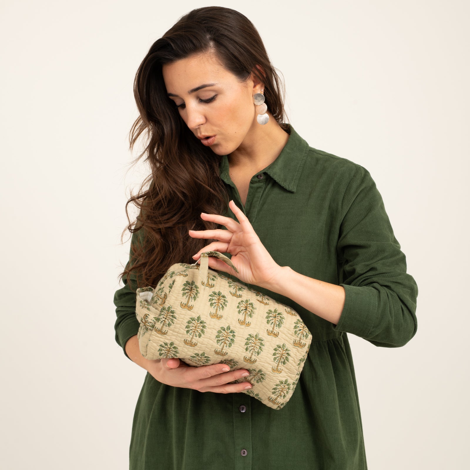 Toilet Bag Jaya 100% Organic Cotton - Green GREEN
