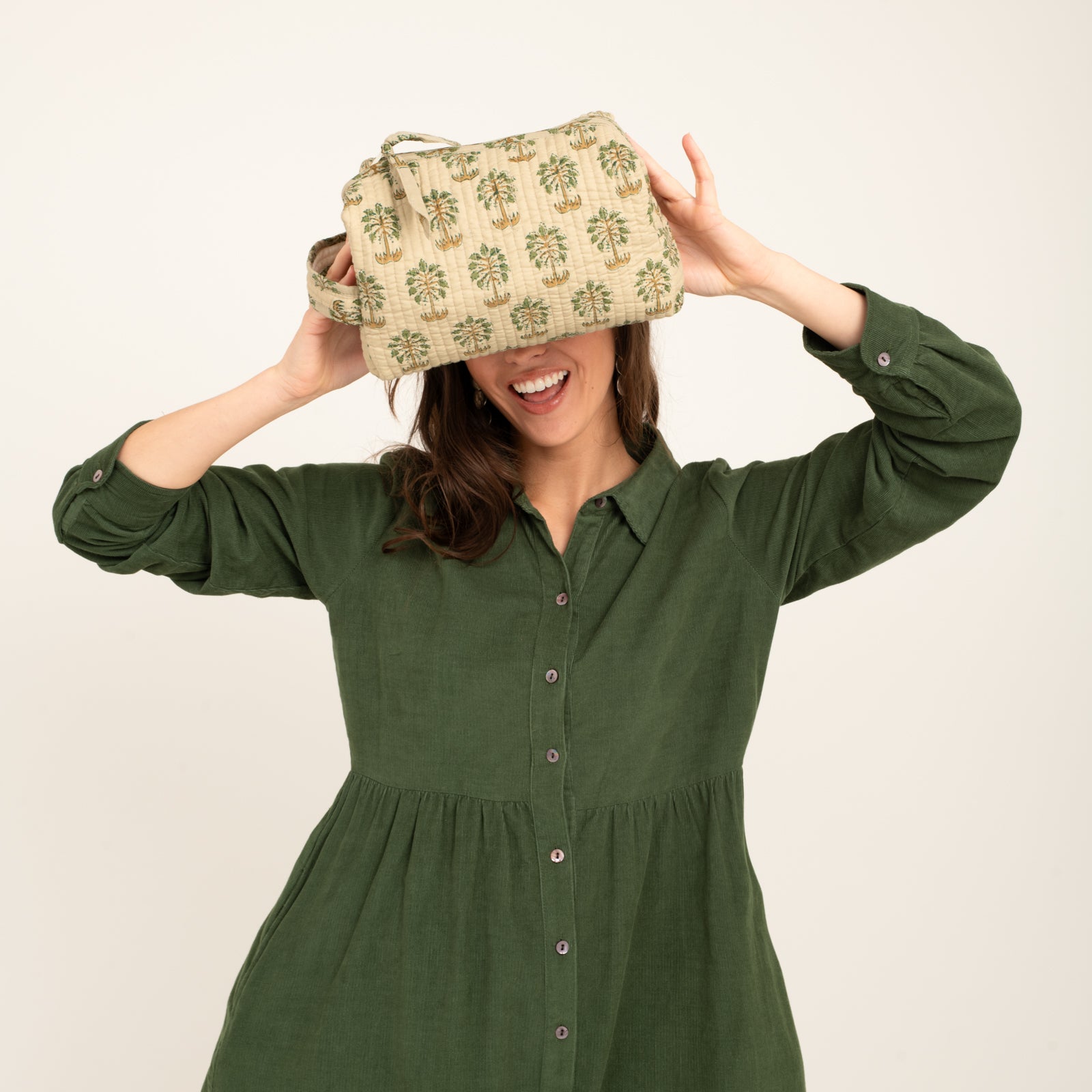 Toilet Bag Jaya 100% Organic Cotton - Green GREEN