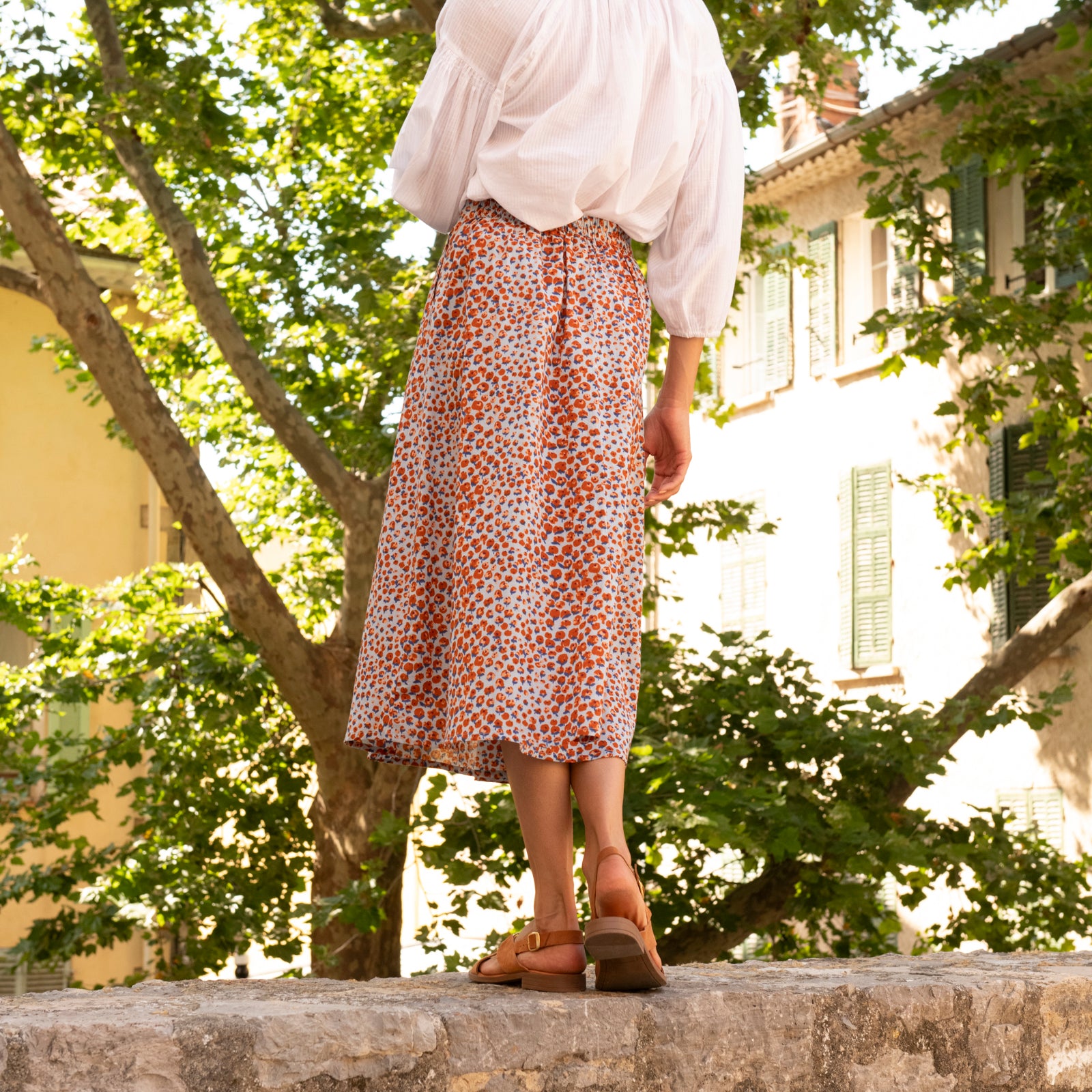 Lina Skirt Campo 100% Cotton - Orange ORANGE