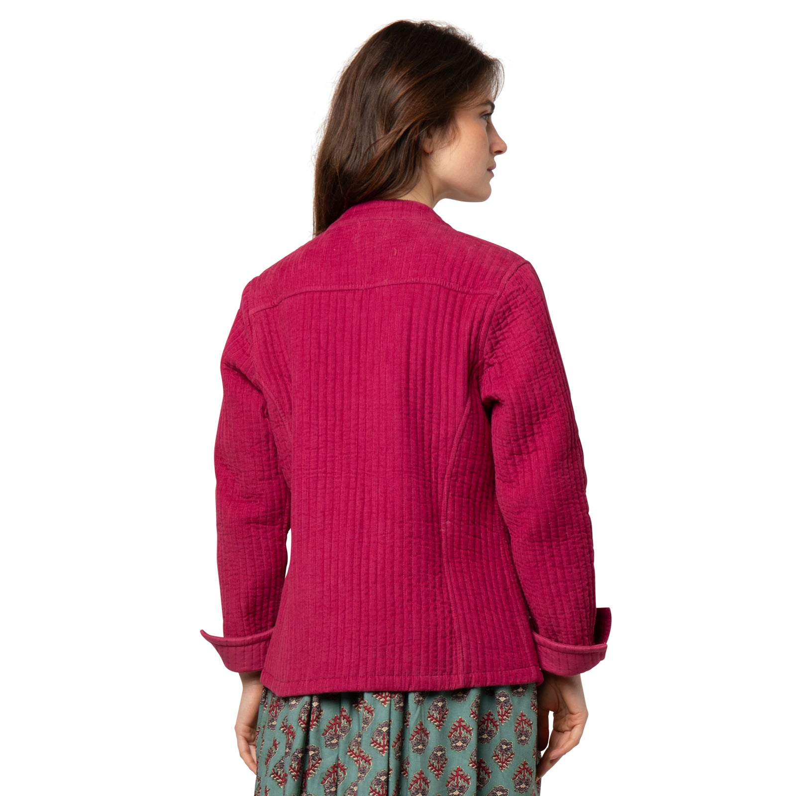 Nancy Quilted Jacket Velvet 100% Coton Velvet - Pink PINK