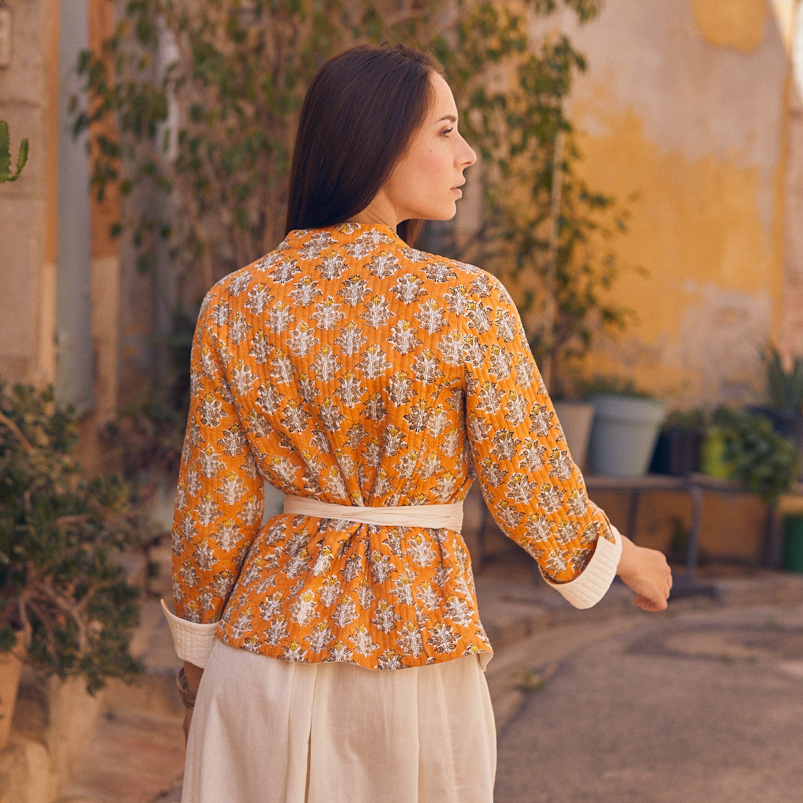 Jaya Jacket Escalet 100% Organic Cotton - Orange ORANGE