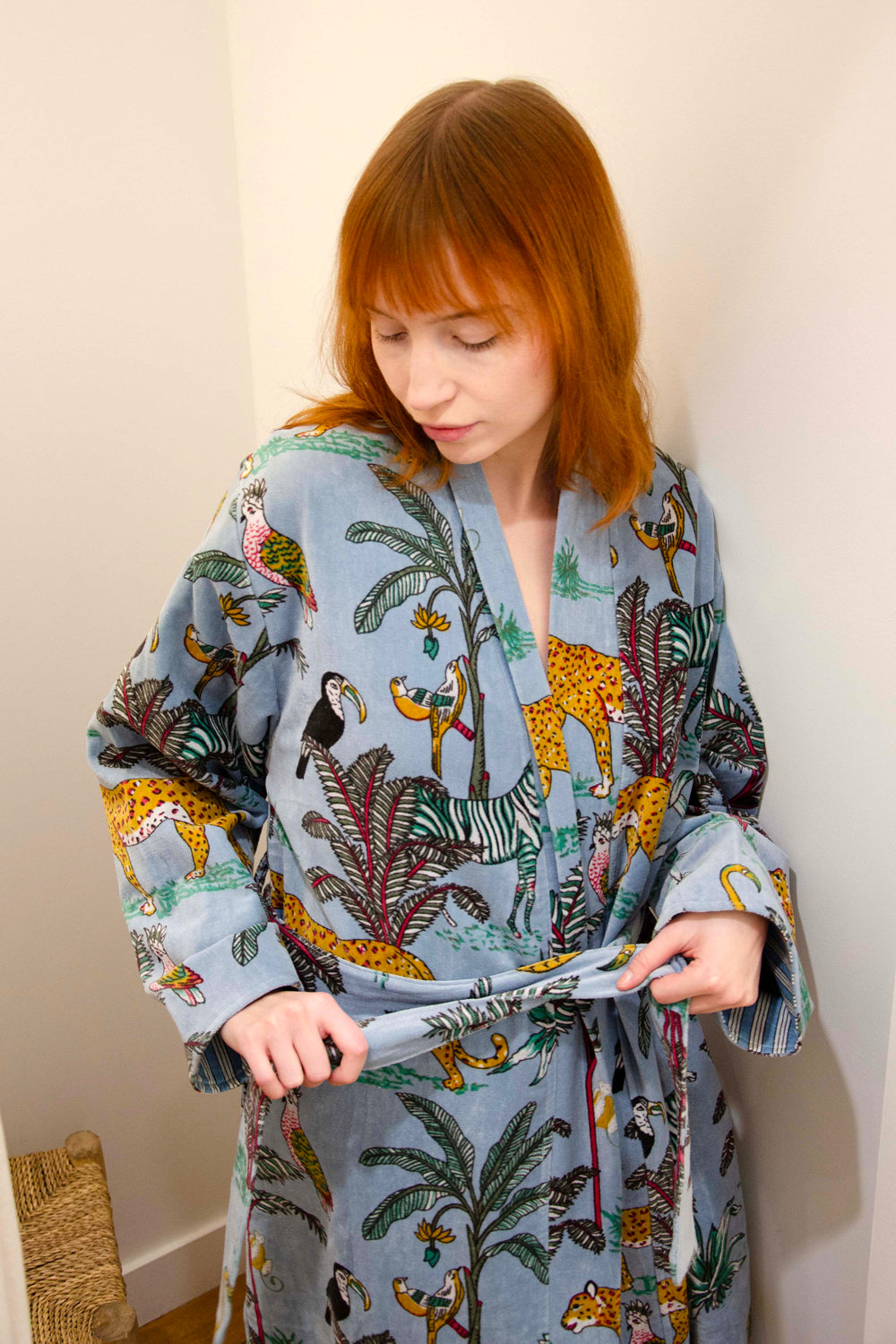 Kimono Velvet Fantasy 100% Coton - Grey GREY