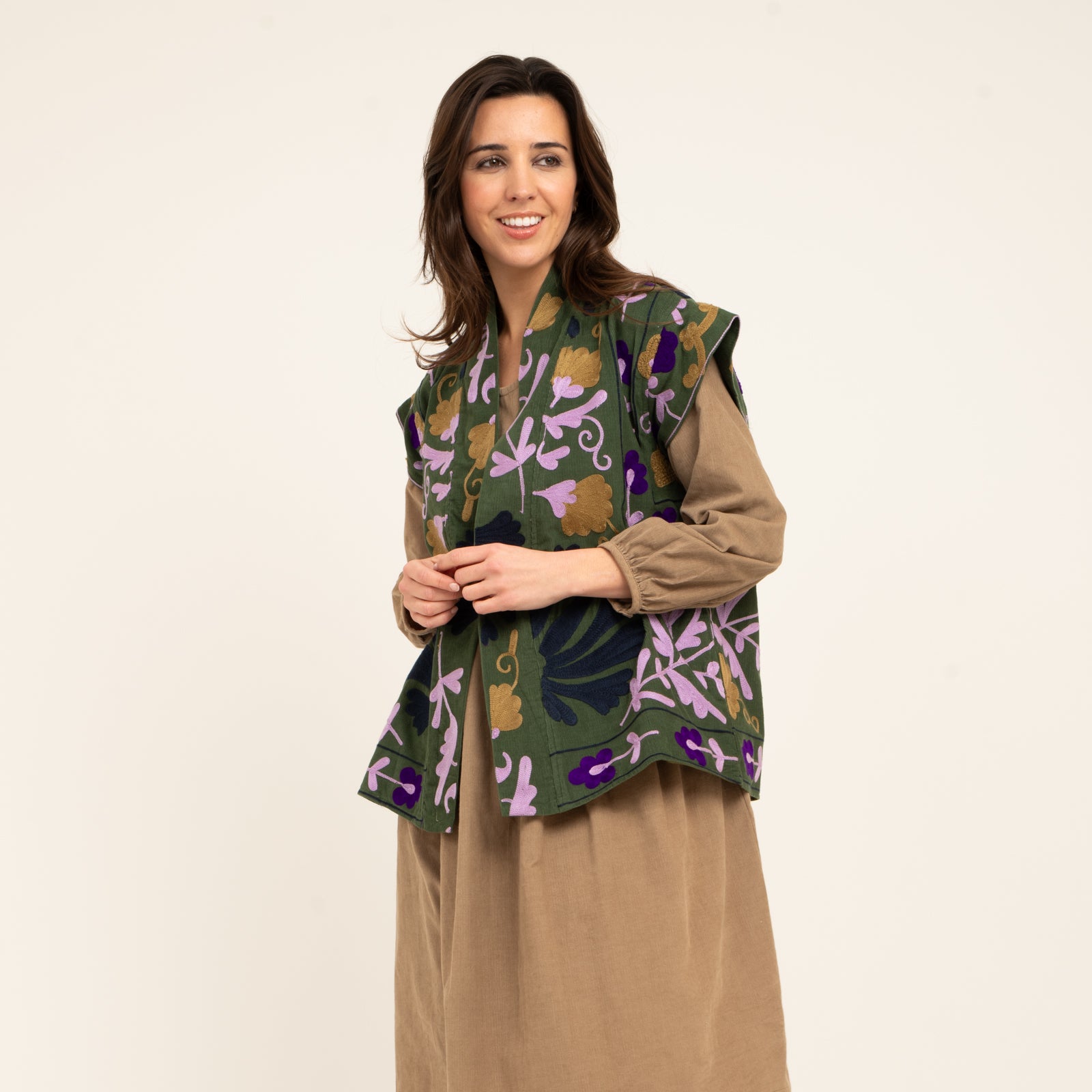 Maelis Jacket Velvet 100% Cotton - Green GREEN