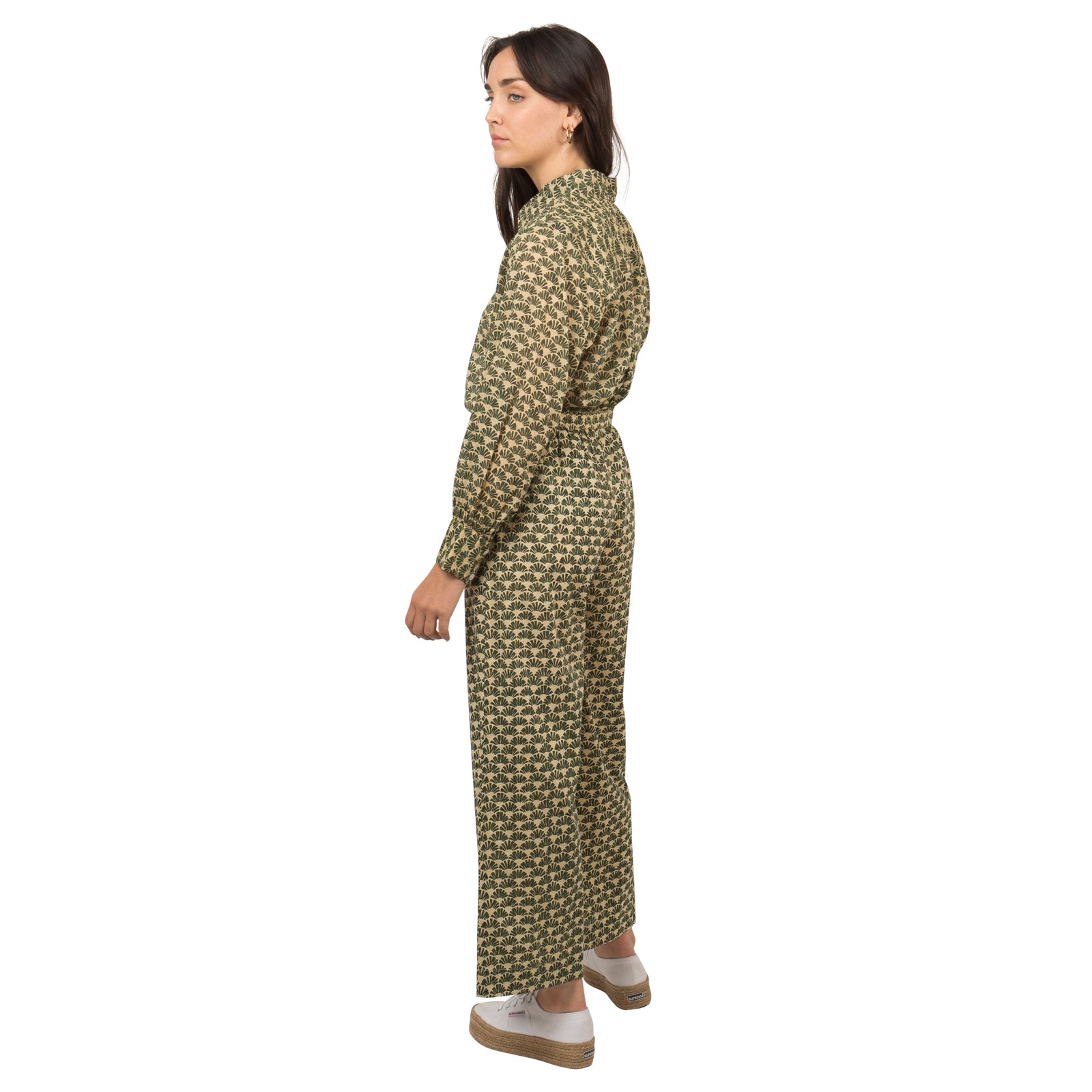 Pantalon Anais Peacock 100% Coton - Vert Safari VERT SAFARI