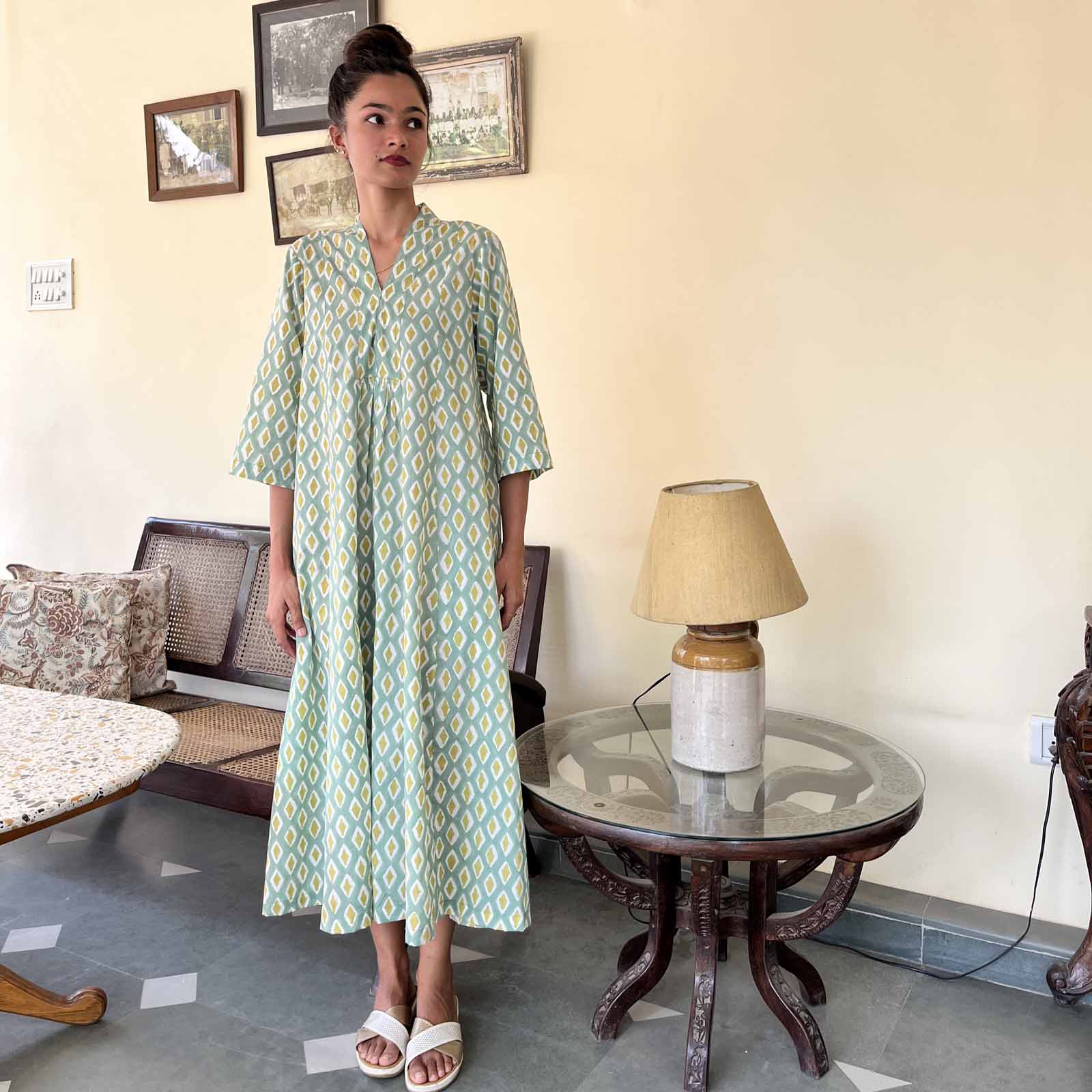 Mia Dress La Baume 100% Organic Cotton - Green GREEN