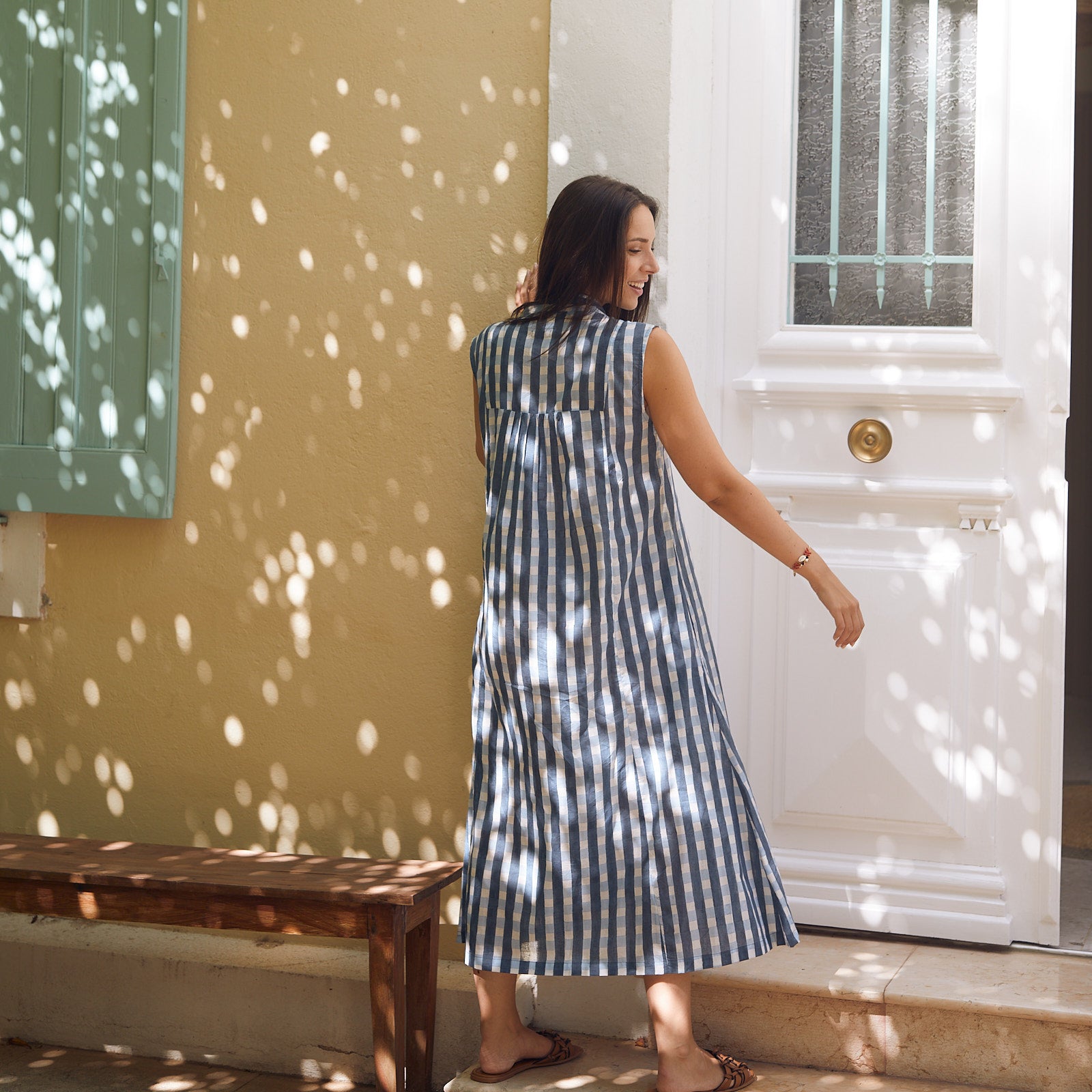 Miana Dress Prado 100% Organic Cotton - Blue BLUE