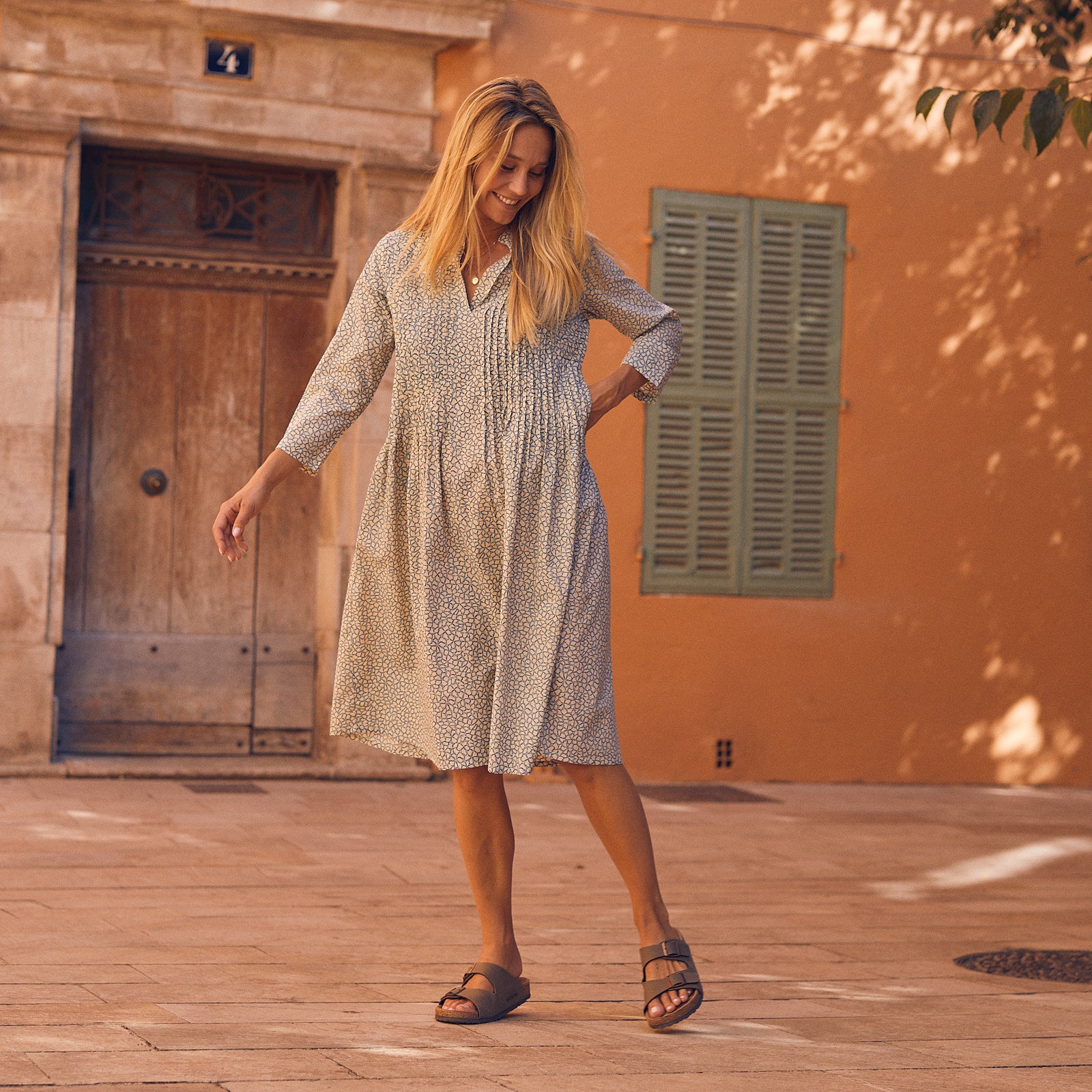 Marie Dress Niolon 100% Coton - Blue BLUE