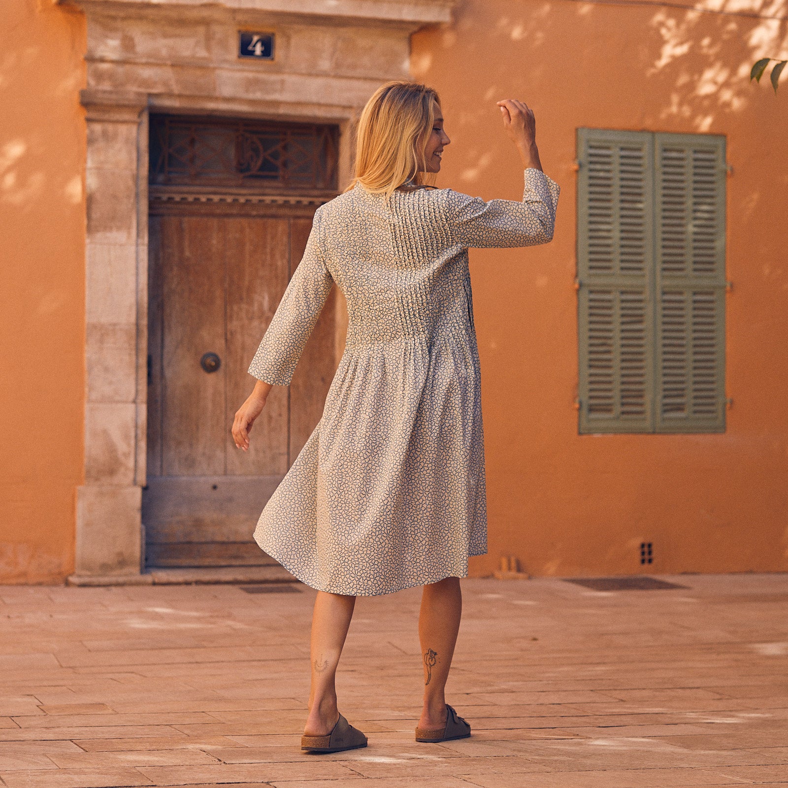 Marie Dress Niolon 100% Coton - Blue BLUE