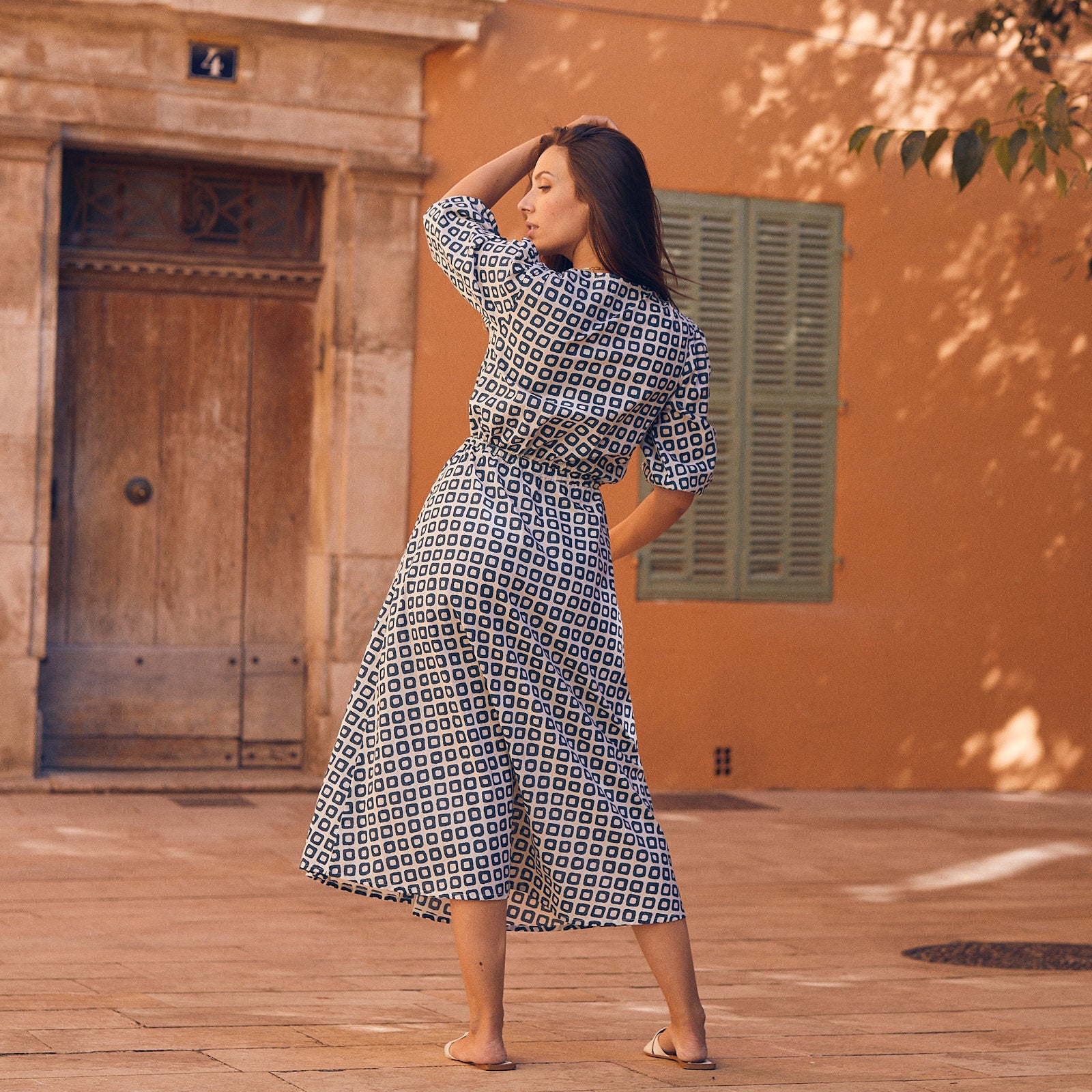 Lily Dress Frioul 100% Coton - Blue BLUE