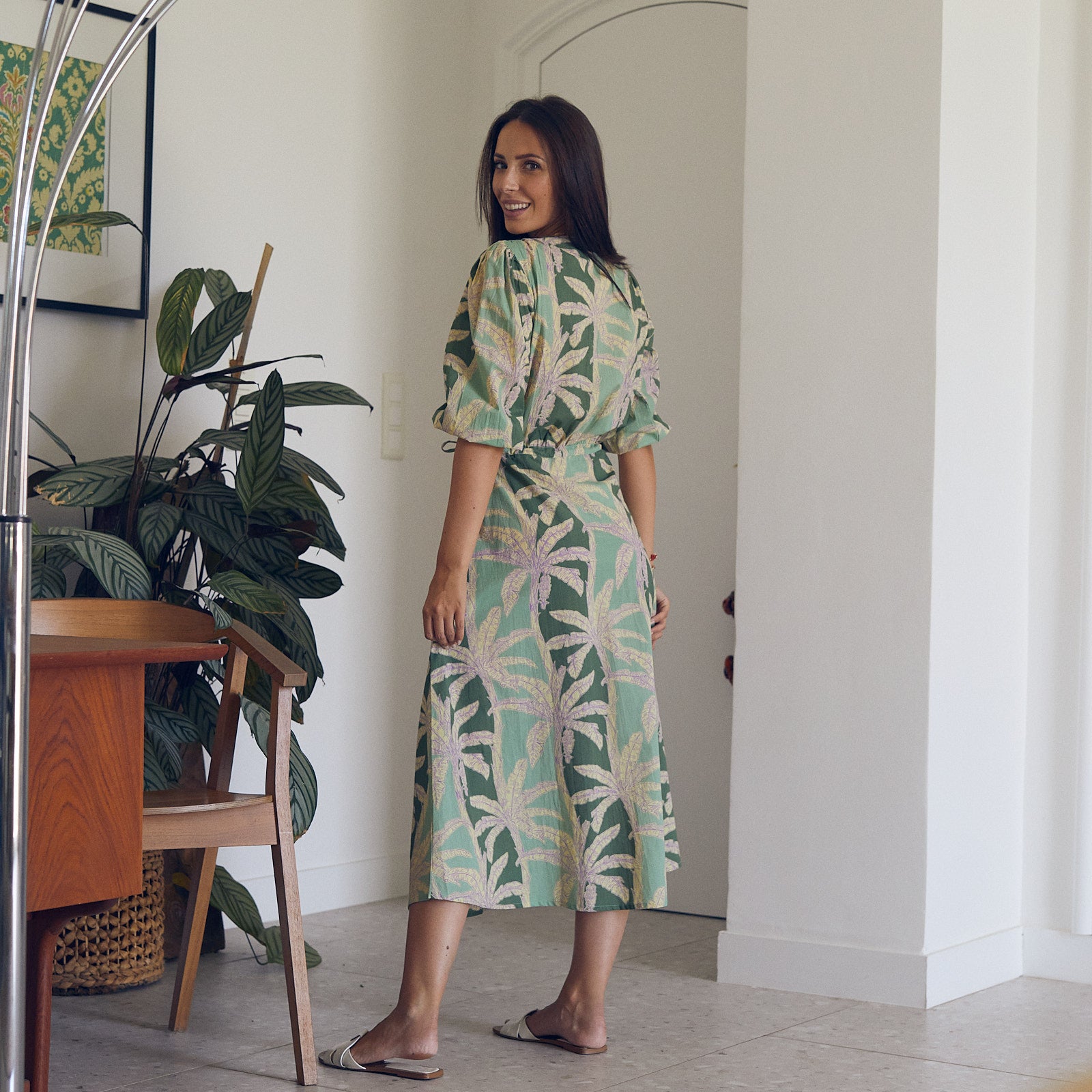 Lily Dress Mejean 100% Coton - Green GREEN