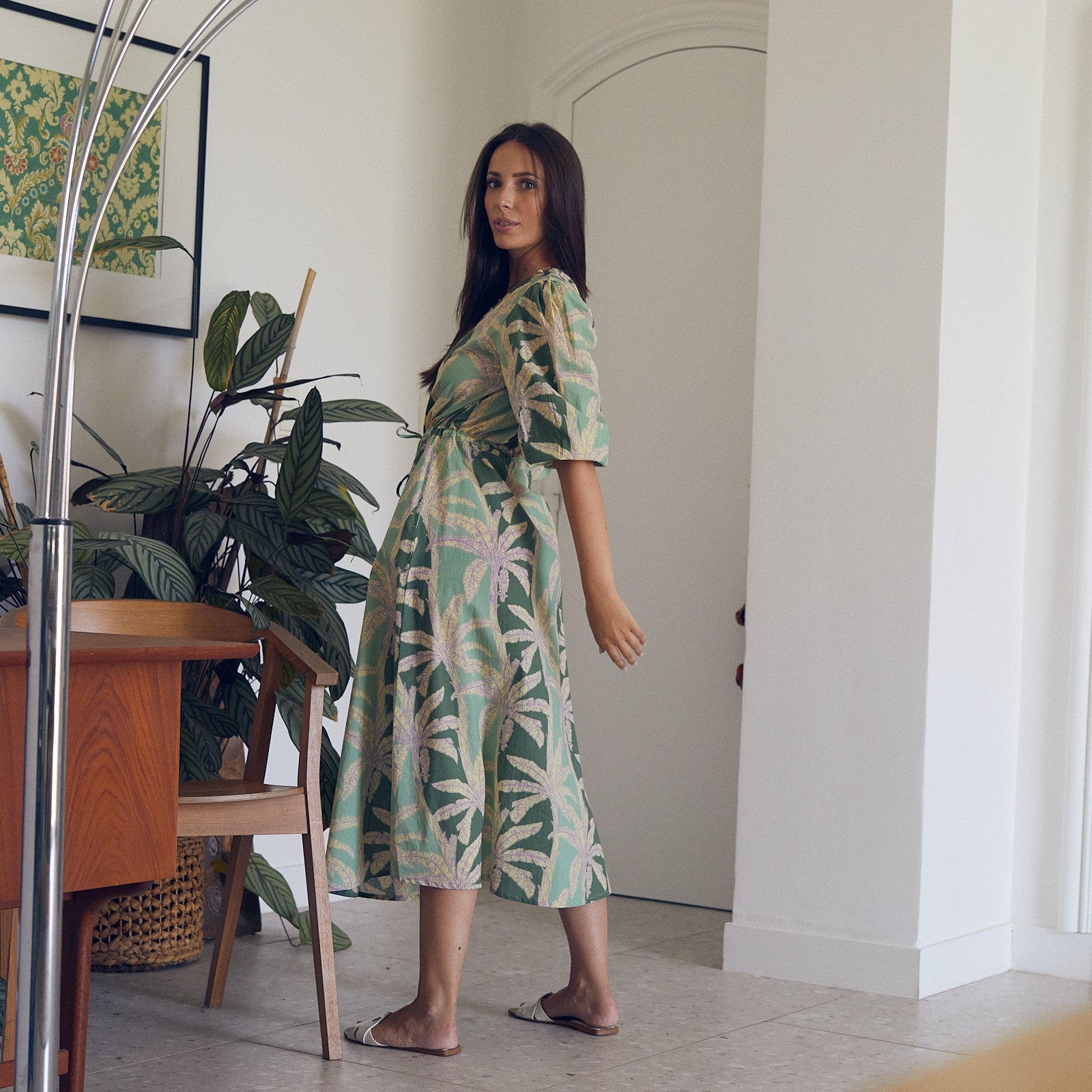 Lily Dress Mejean 100% Coton - Green GREEN