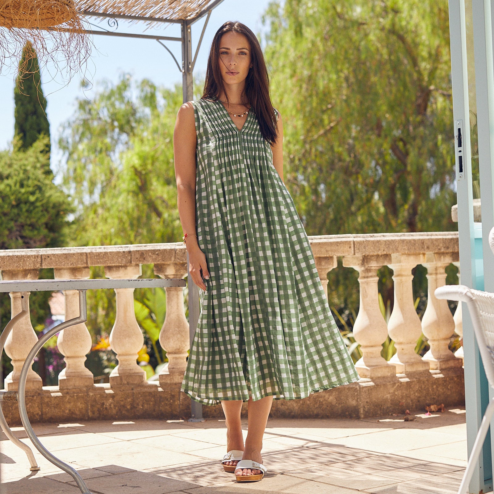 Amy Dress Prado 100% Organic Cotton - Green GREEN