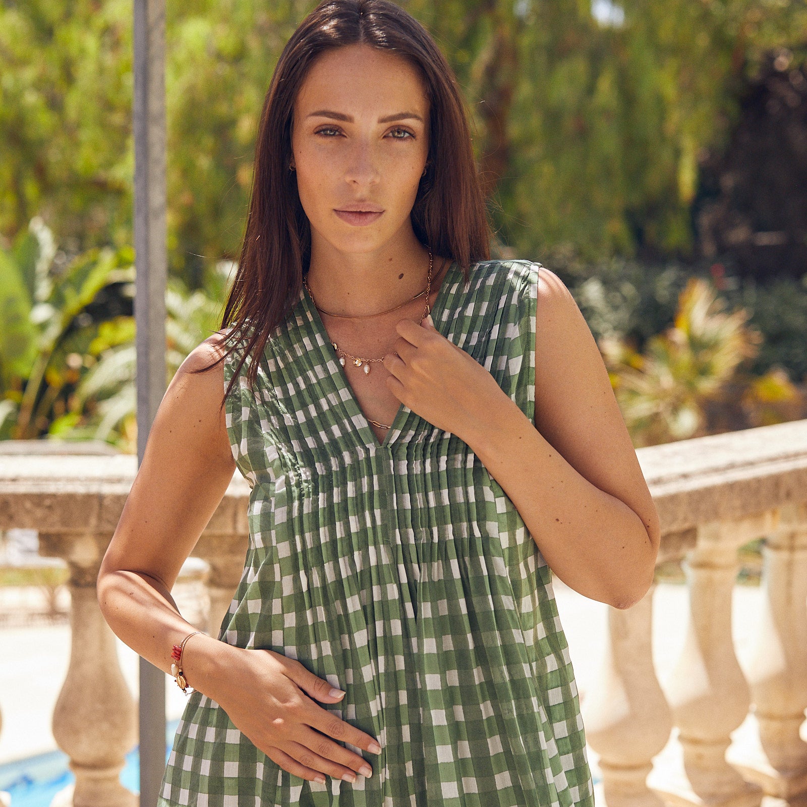 Amy Dress Prado 100% Organic Cotton - Green GREEN