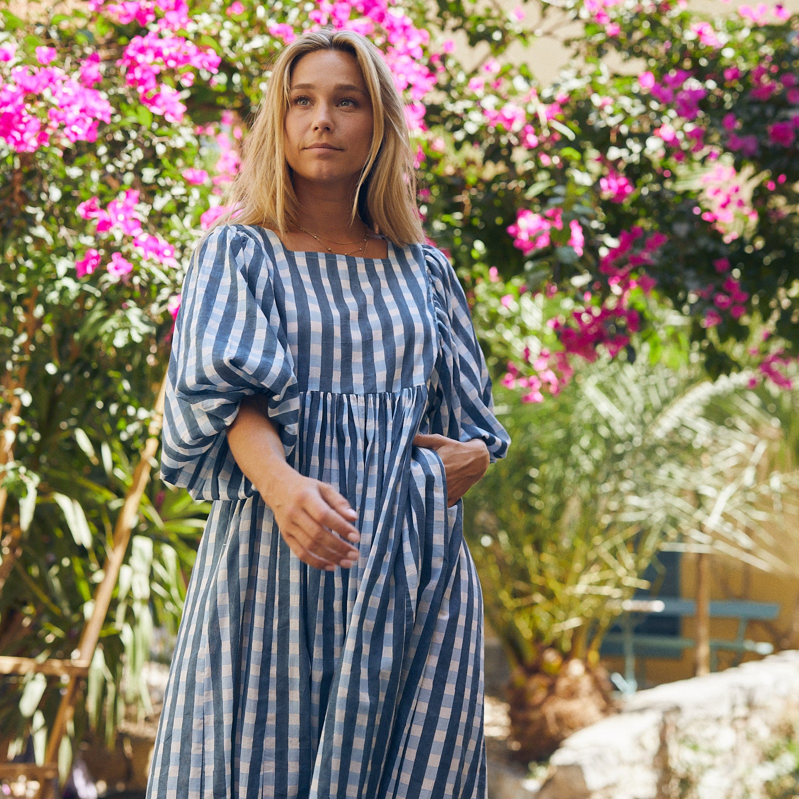 Lorette Dress Prado 100% Organic Cotton - Blue BLUE