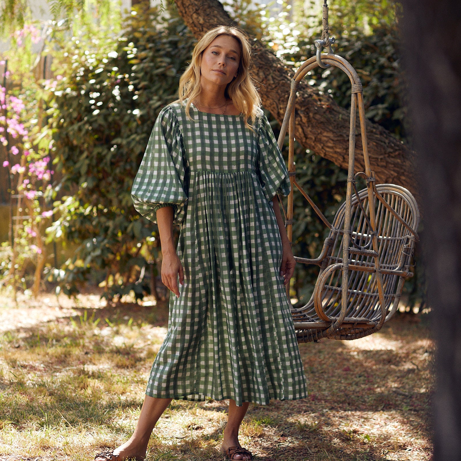 Lorette Dress Prado 100% Organic Cotton - Green GREEN