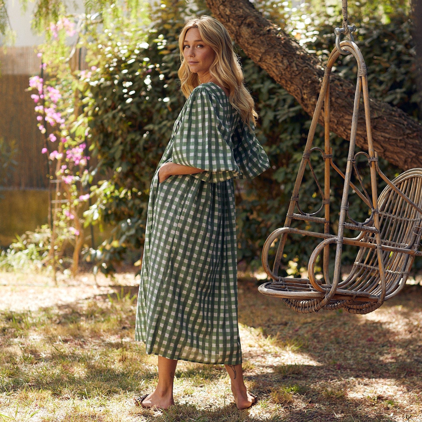 Lorette Dress Prado 100% Organic Cotton - Green GREEN