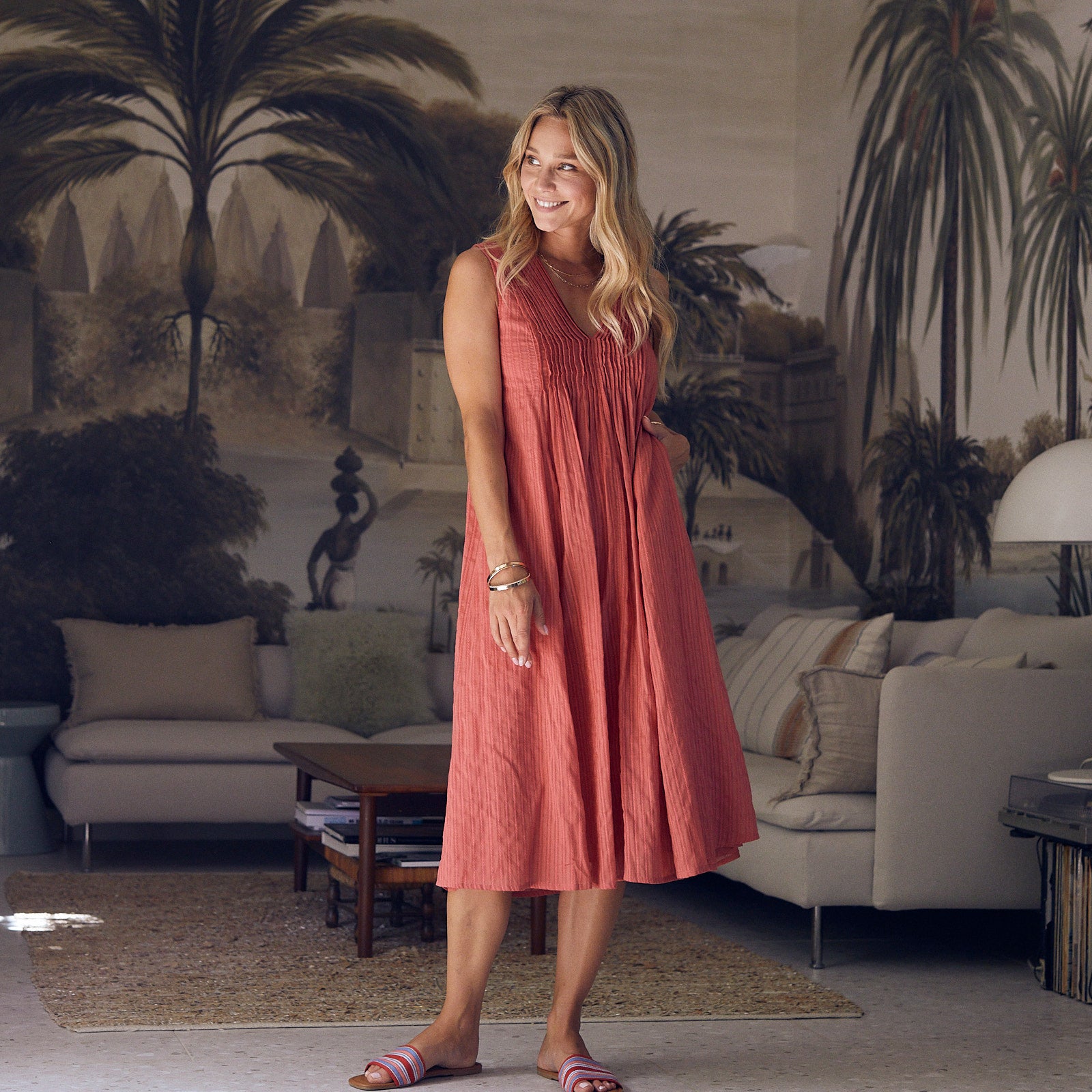 Amy Dress S.color Cotton - Strawberry STRAWBERRY