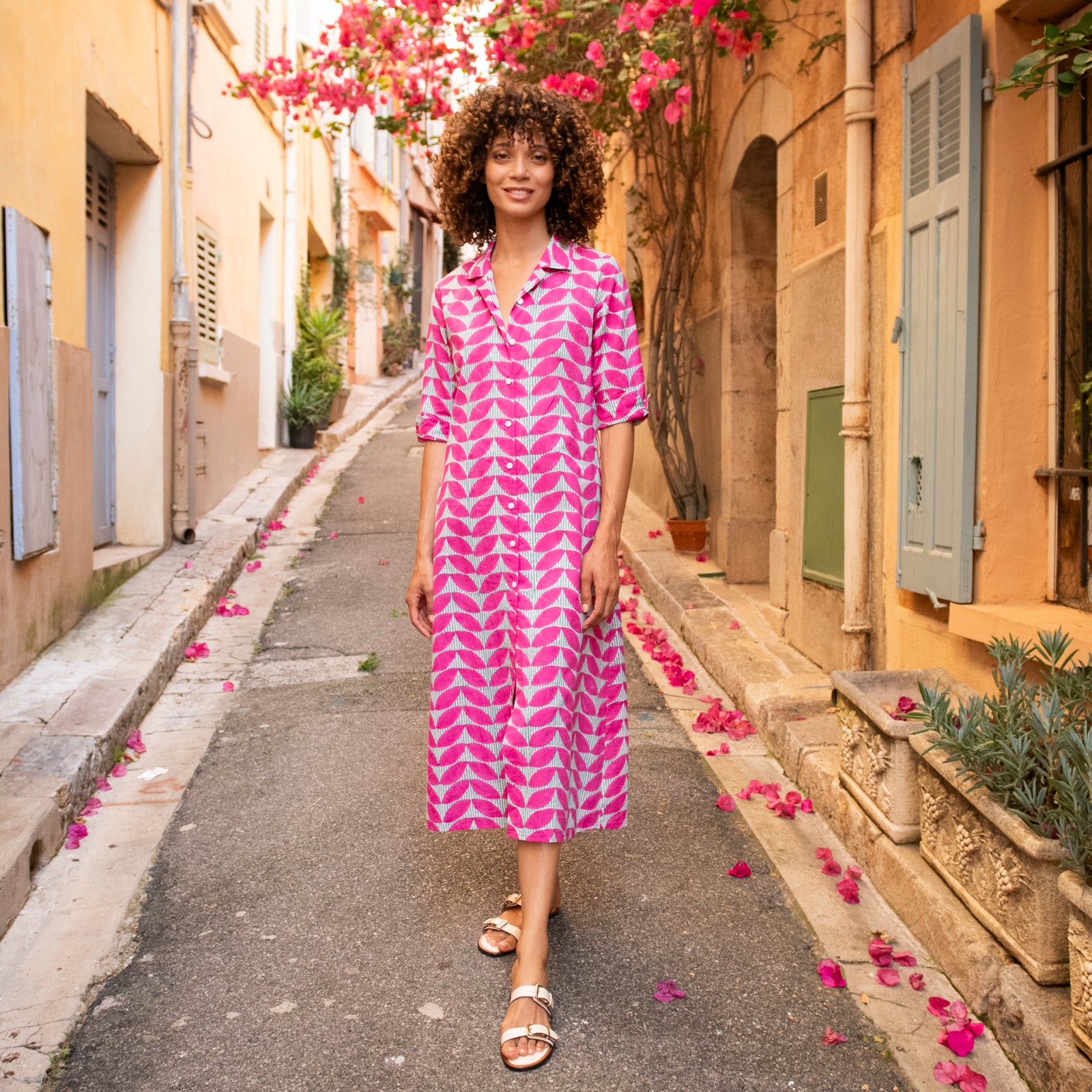 Amber Dress Cap Estel 100% Organic Cotton - Pink PINK