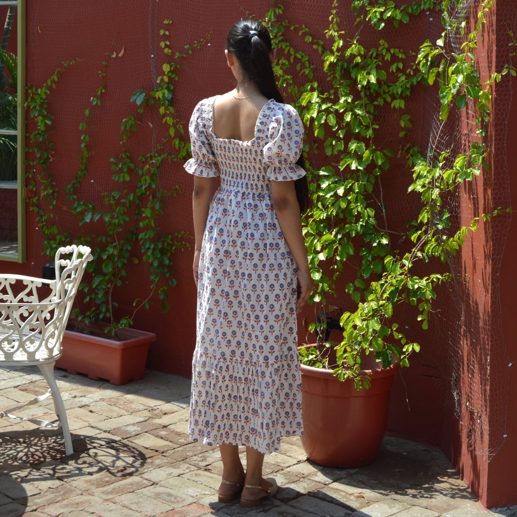 Giulia Dress Grace 100% Organic Cotton - Orange Lilac ORANGE LILAC