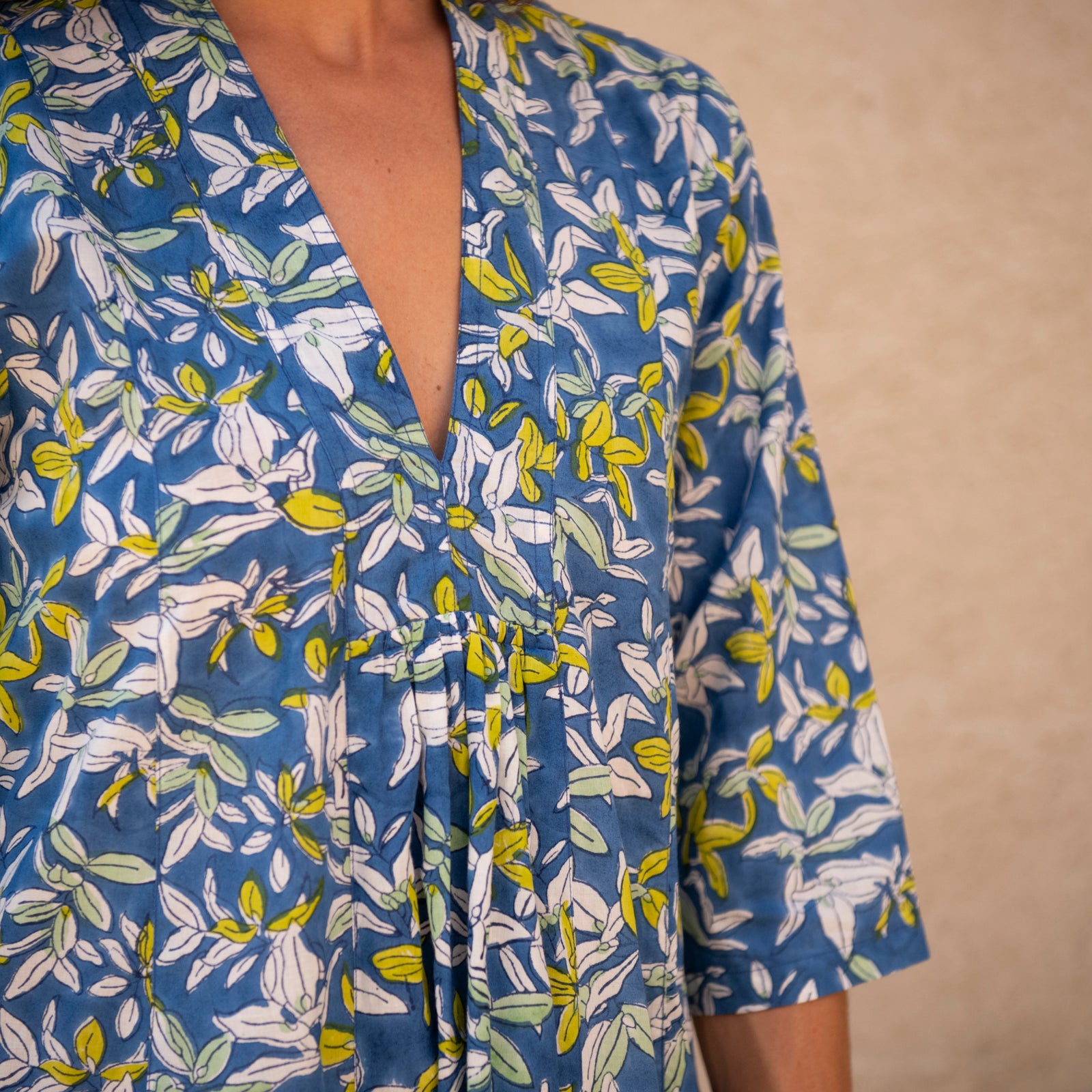 Mia Dress Figuieres 100% Organic Cotton - Blue BLUE