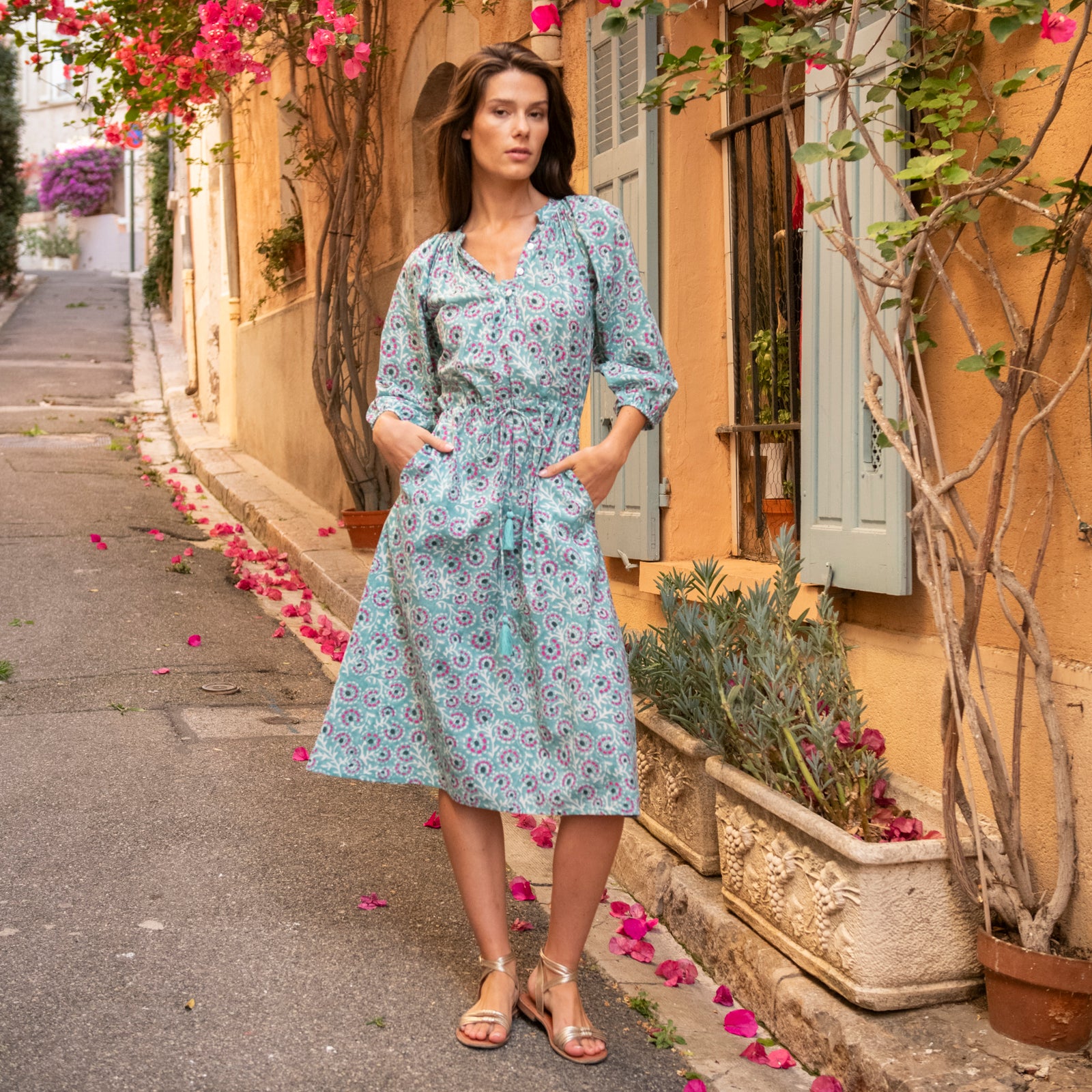 Manon Dress Eze 100% Organic Cotton - Green GREEN