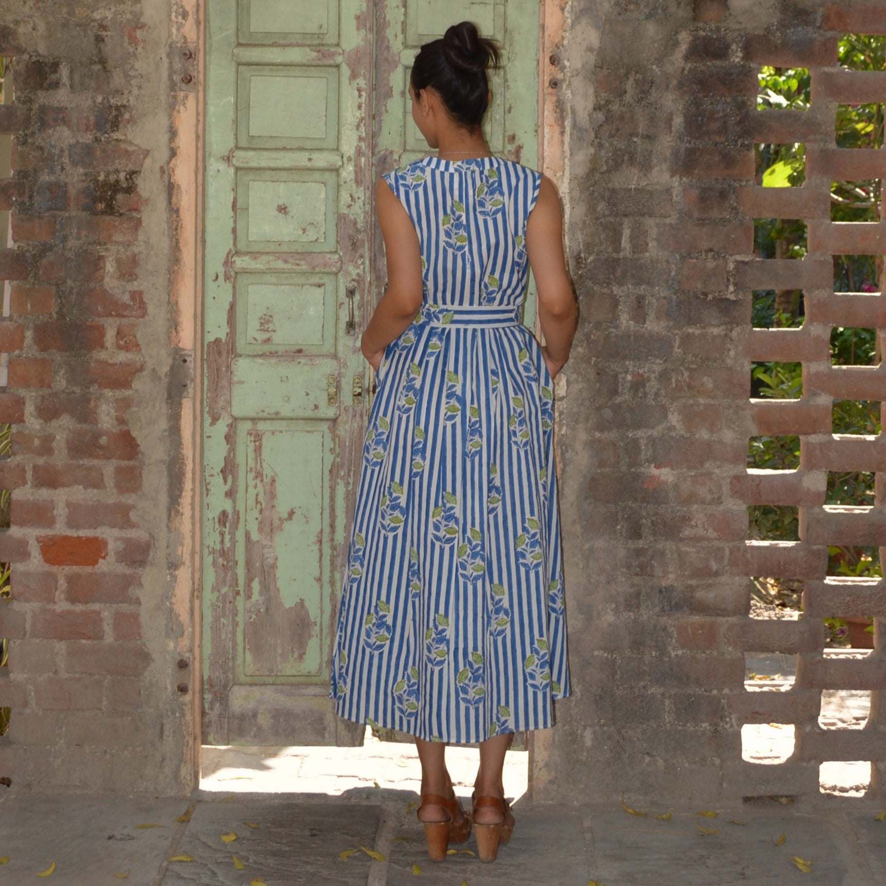 Rose Dress Beaulieu 100% Organic Cotton - Blue BLUE