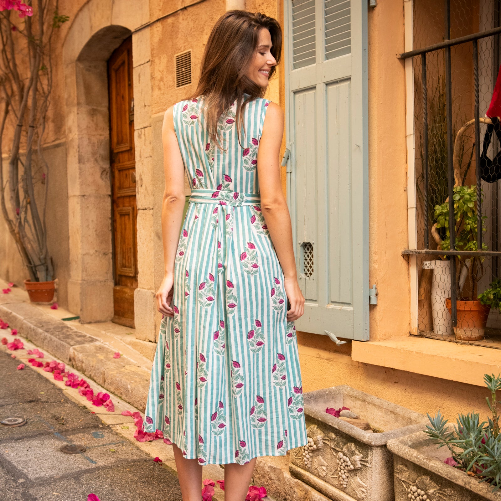 Rose Dress Beaulieu 100% Organic Cotton - Green GREEN
