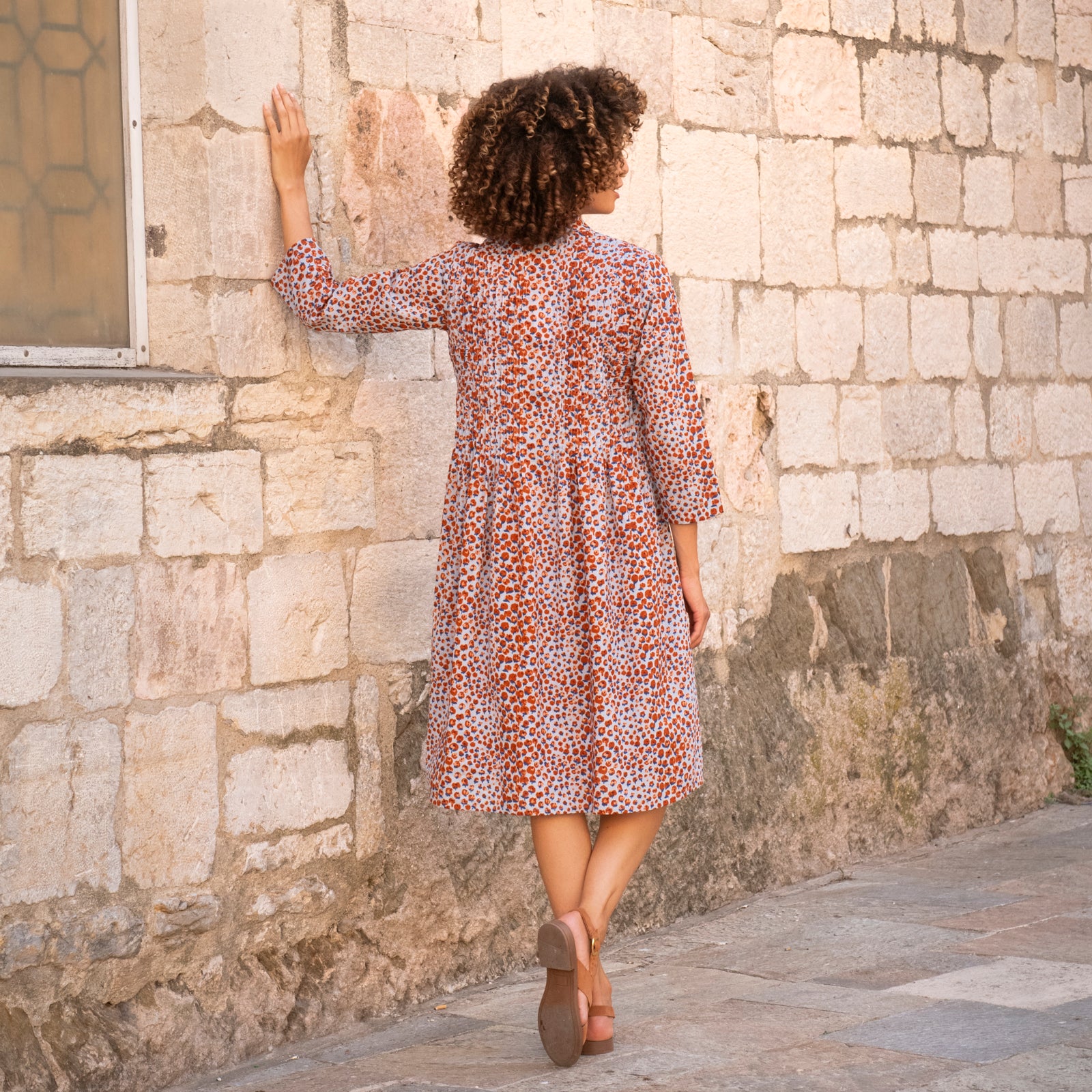 Marie Dress Campo 100% Coton - Orange ORANGE