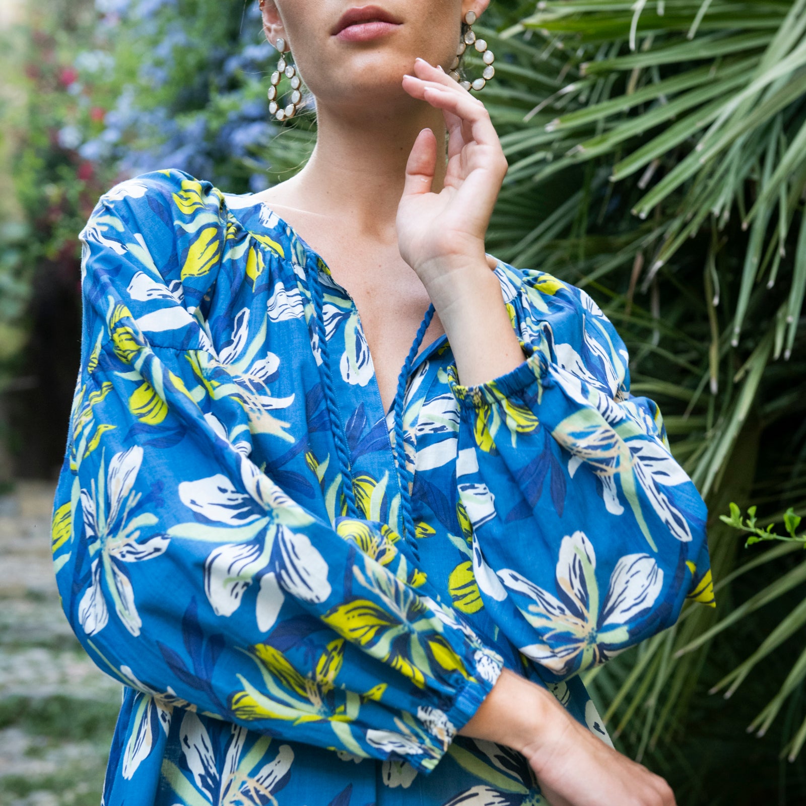 Virginia Dress Myra 100% Coton - Blue BLUE