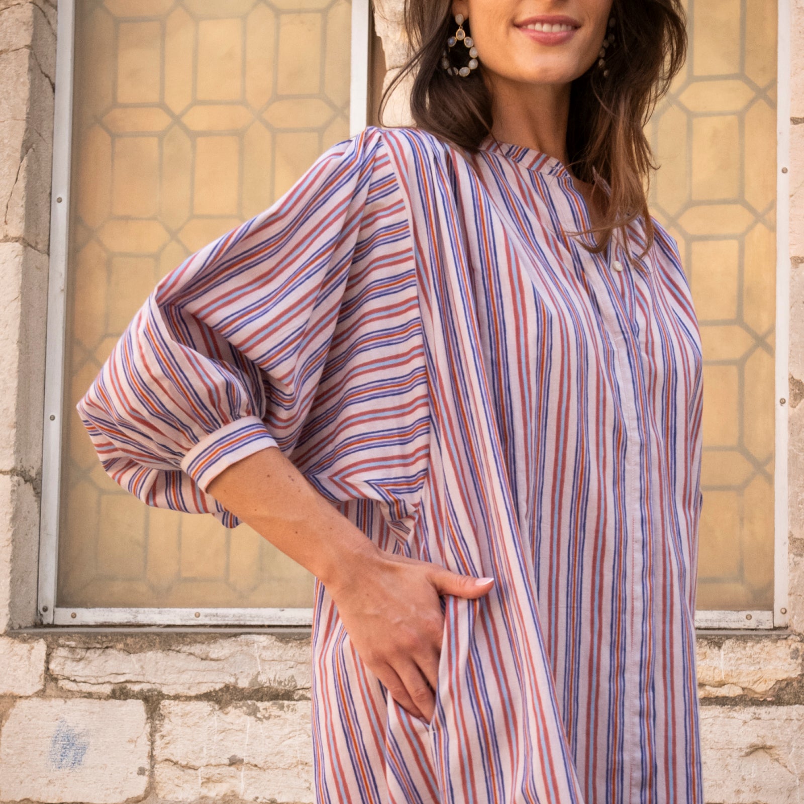 Leonie Dress Miramar 100% Coton - Lilac LILAC