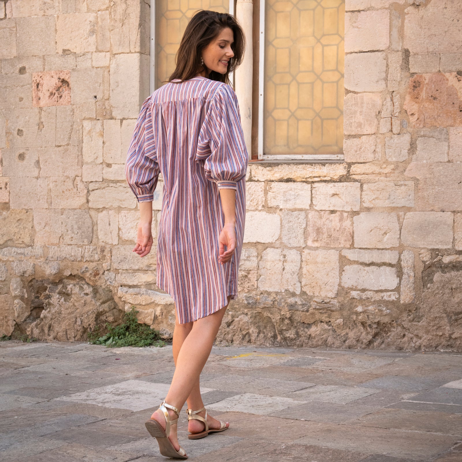 Leonie Dress Miramar 100% Coton - Lilac LILAC