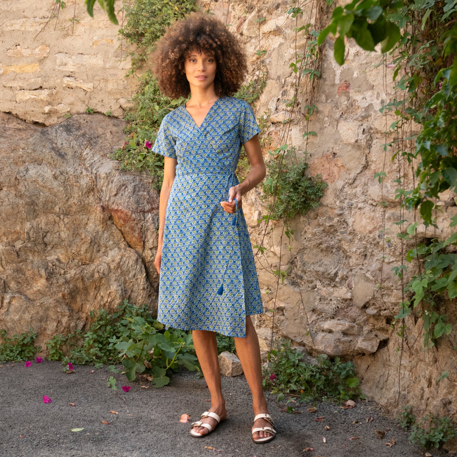 Lola Dress Opio 100% Coton - Blue BLUE