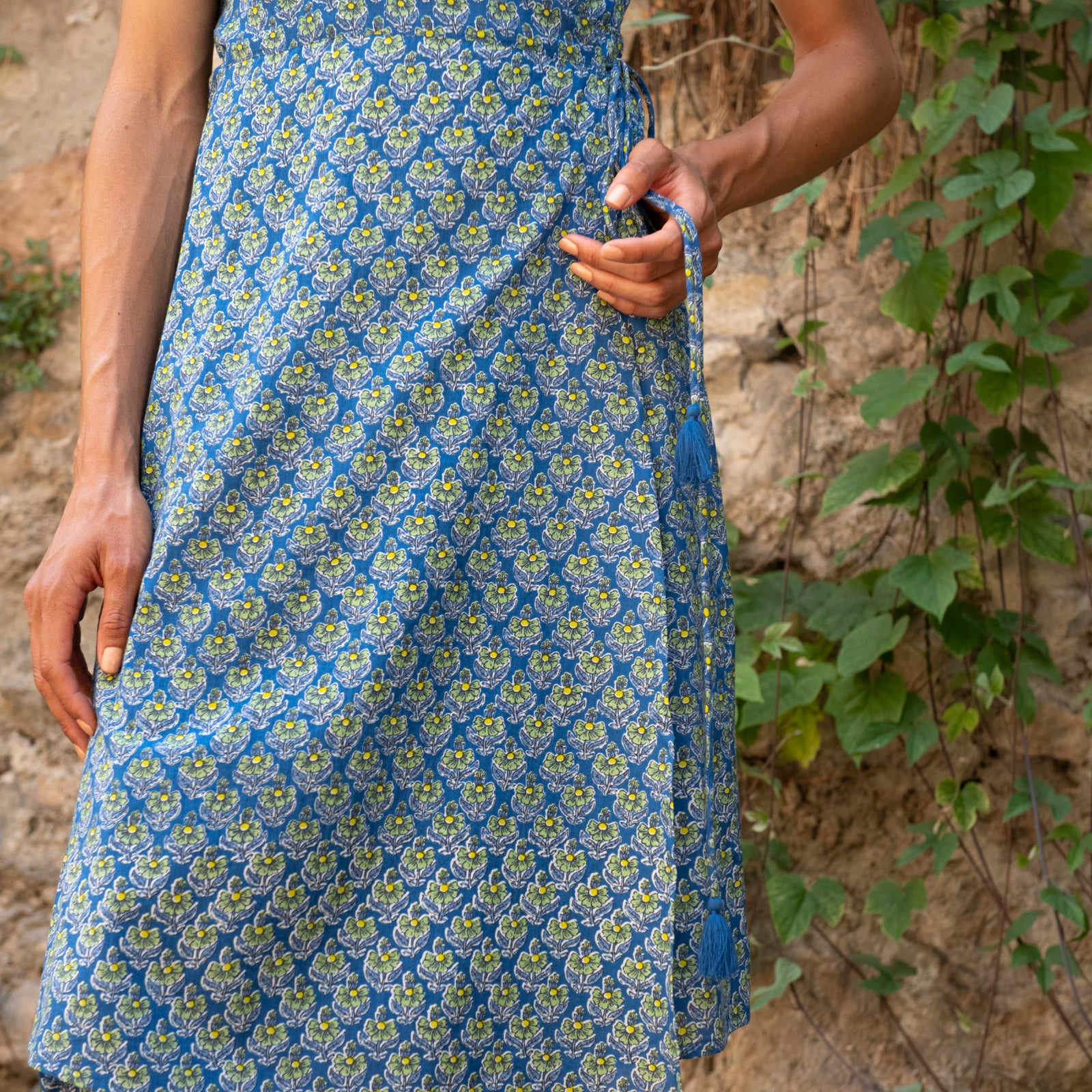 Lola Dress Opio 100% Coton - Blue BLUE