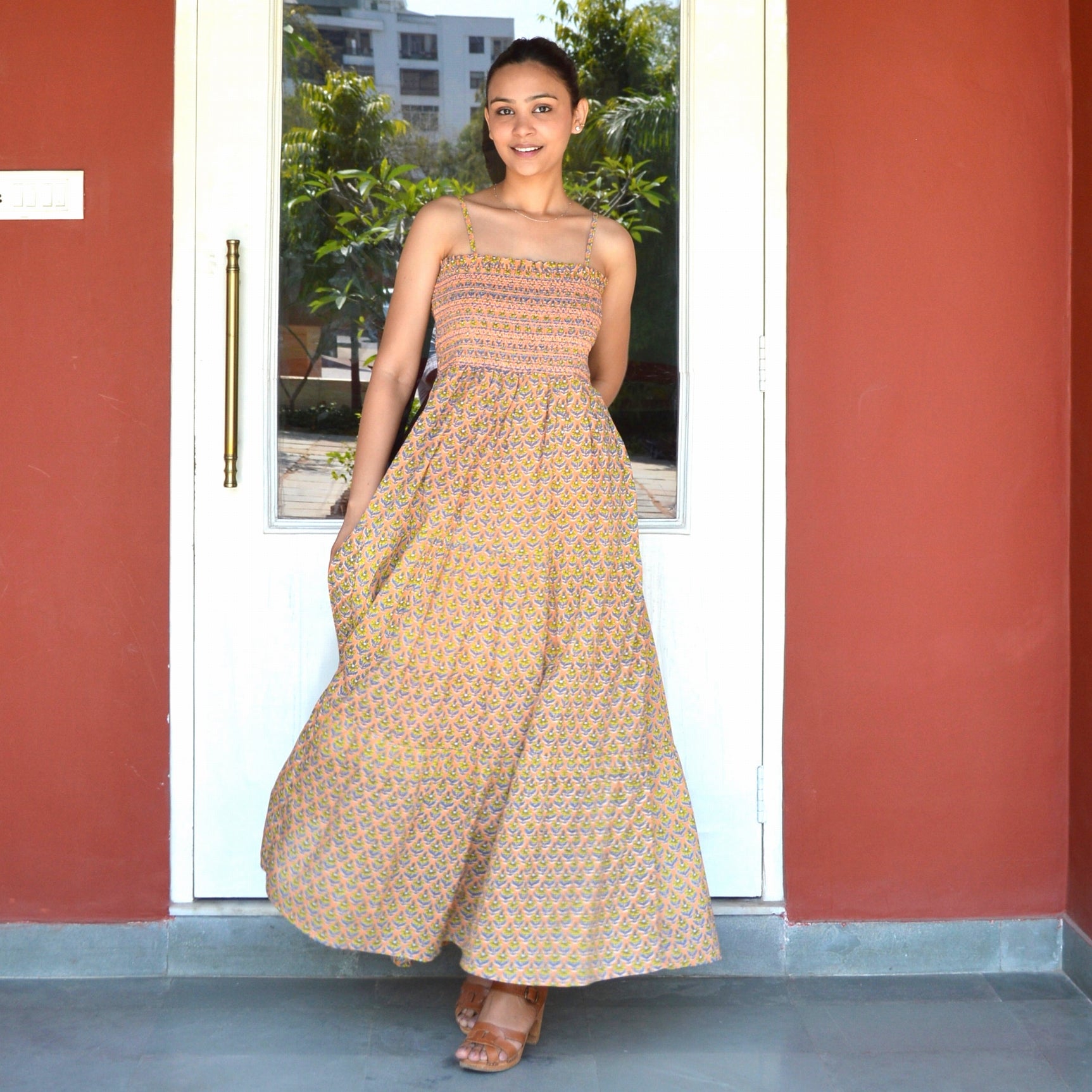 Gabrielle Dress Opio 100% Coton - Peach PEACH